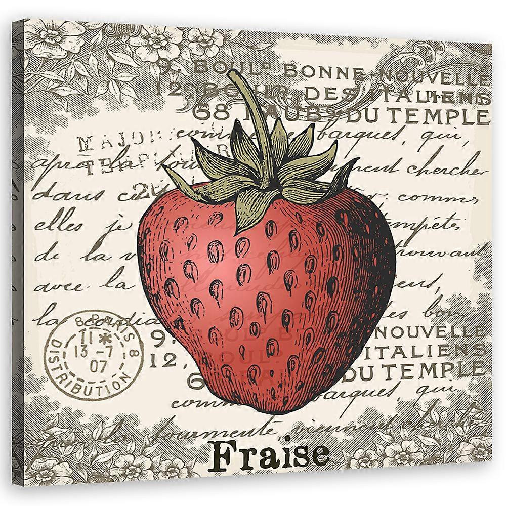 Leinwandbild, Erdbeere Vintage Spa - 60x60