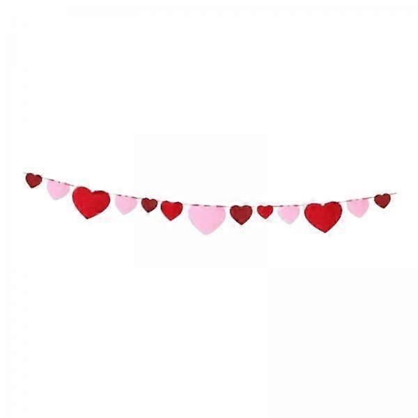 6xバレンタインデーの装飾、ハートハンギングガーランドハート、ガーランドバレンタインデー
