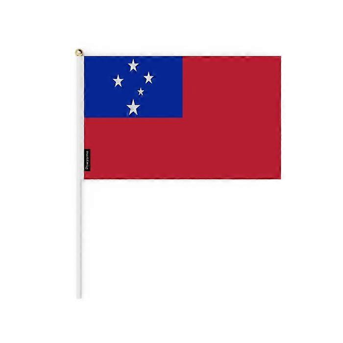 Set of Mini Flags – Samoa – 14 x 21 cm – Handheld – Polyester - 100 pieces