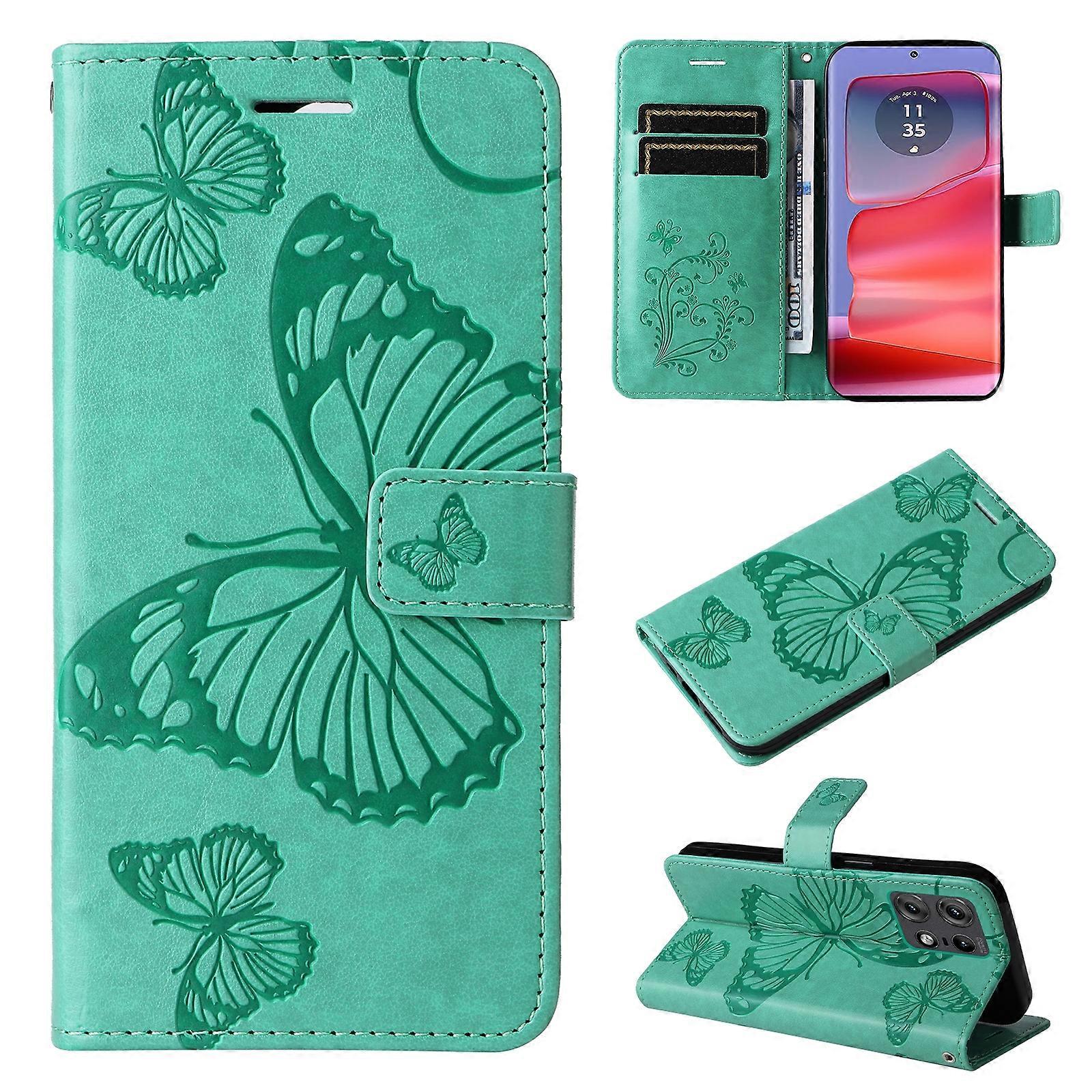 3D Butterfly Embossed Pattern Flip Leather Phone Case