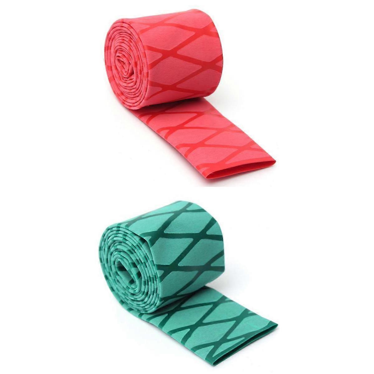 2 Non Slip Shrink Tubing Textured Grip Fishing Rod Racket Sleeve Handle