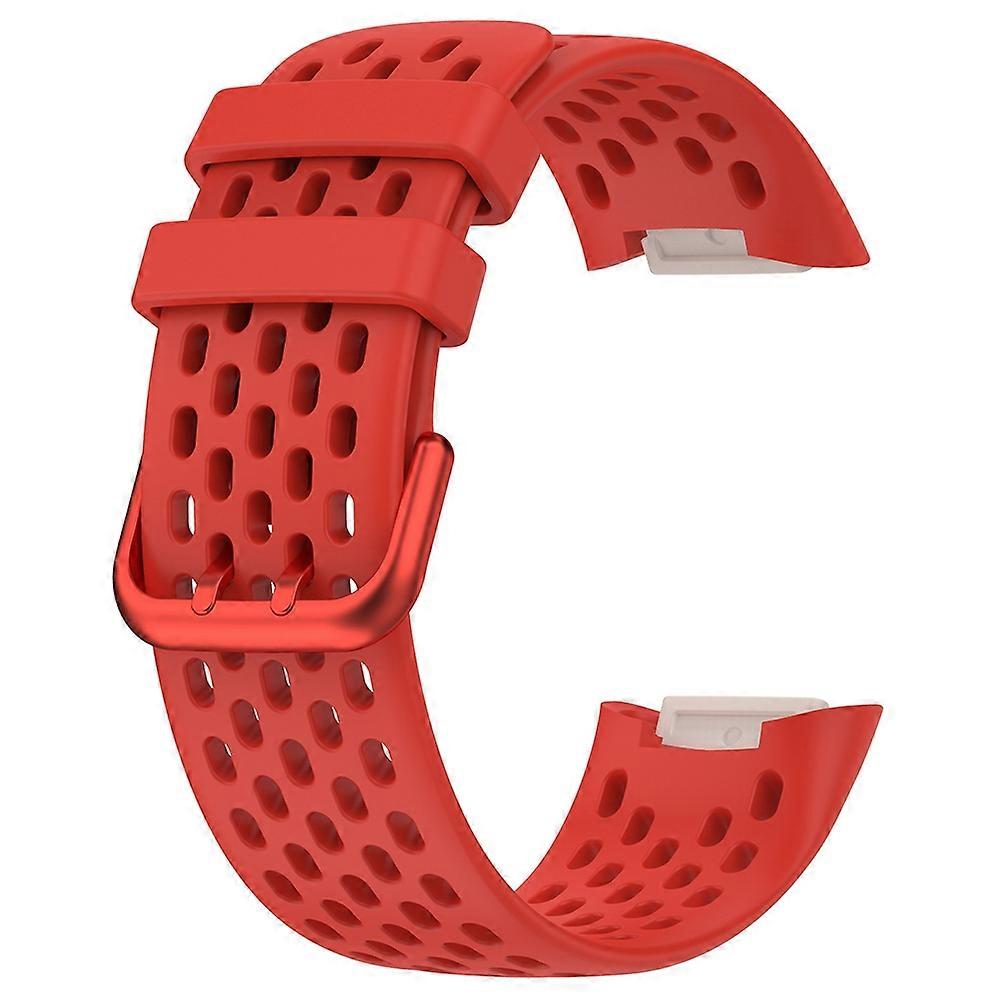 For Fitbit Charge 6/Charge 5 Replacement Wrist Band Breathable Silicone Smartwatch Strap