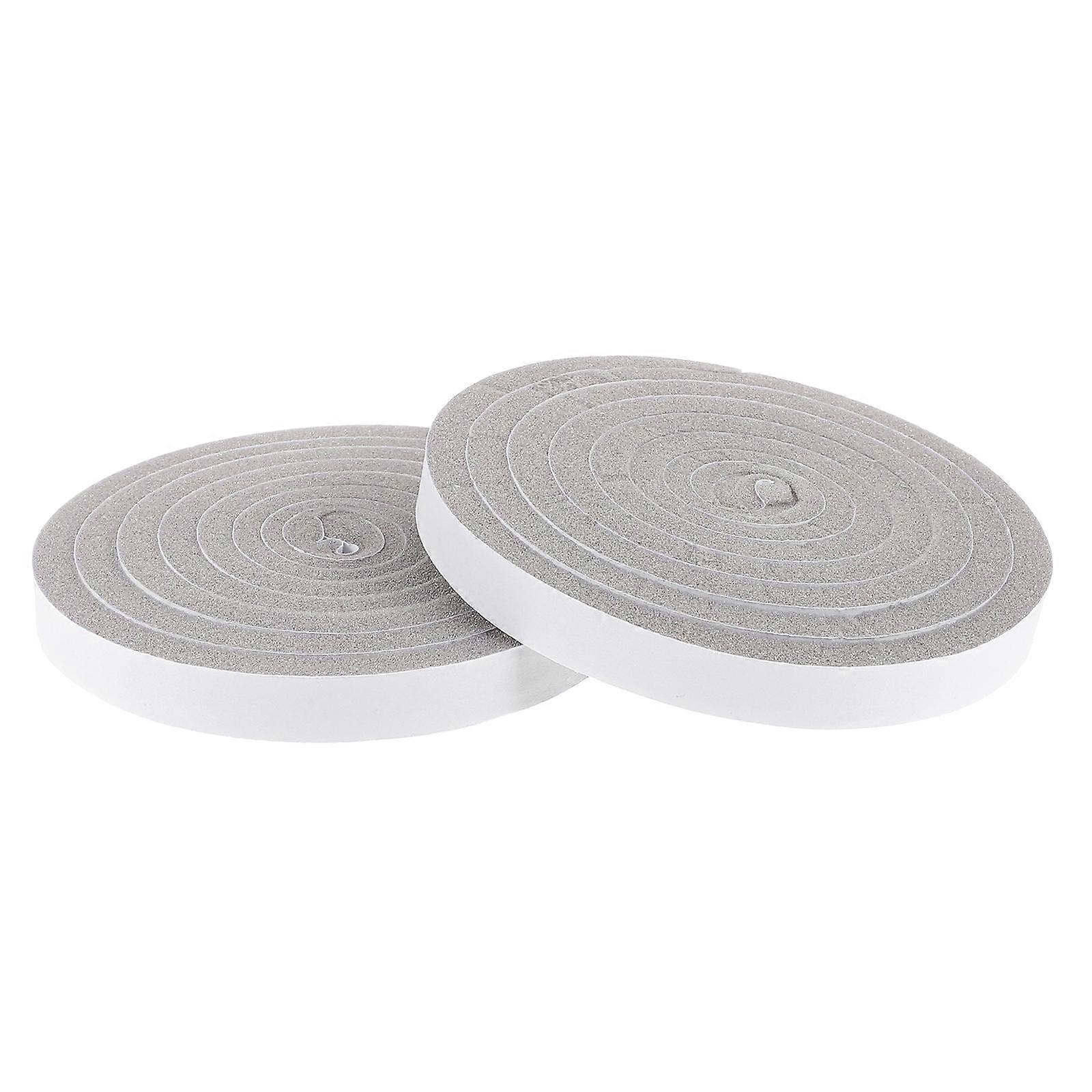 White Self-adhesive Sponge Door Strip for Home Use 2 Rolls Soundproof Dustproof Windproof