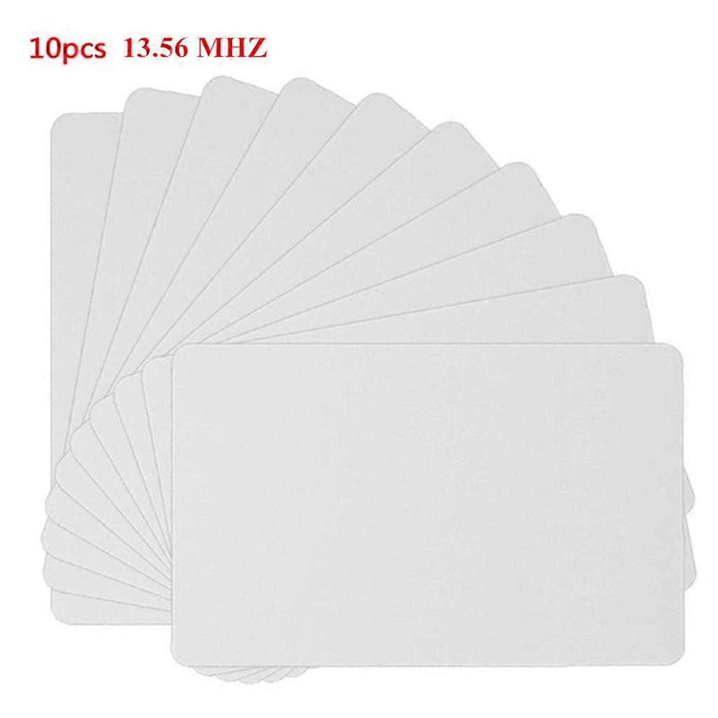 13.56MHZ RFID Cards Set of 10 White IC Cards NFC Cards for Key Tag Access Control Attendance NFC Card NFC-Enabled Device Brown