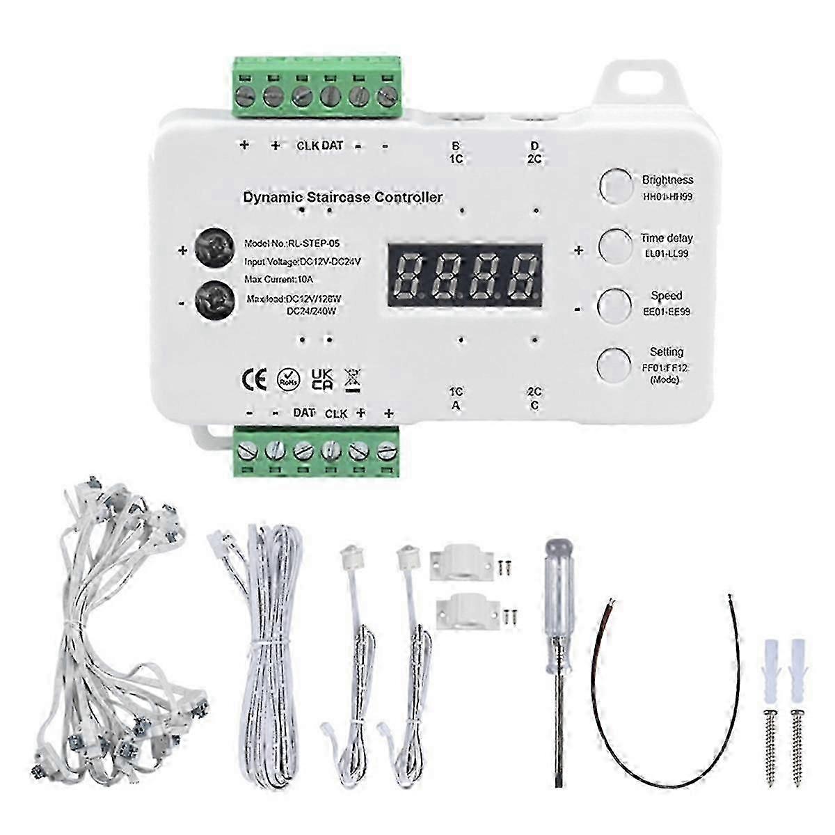 Induction Controller Automatic Staircase Light Step Lighting Controller Brightness Adjustable No Wir