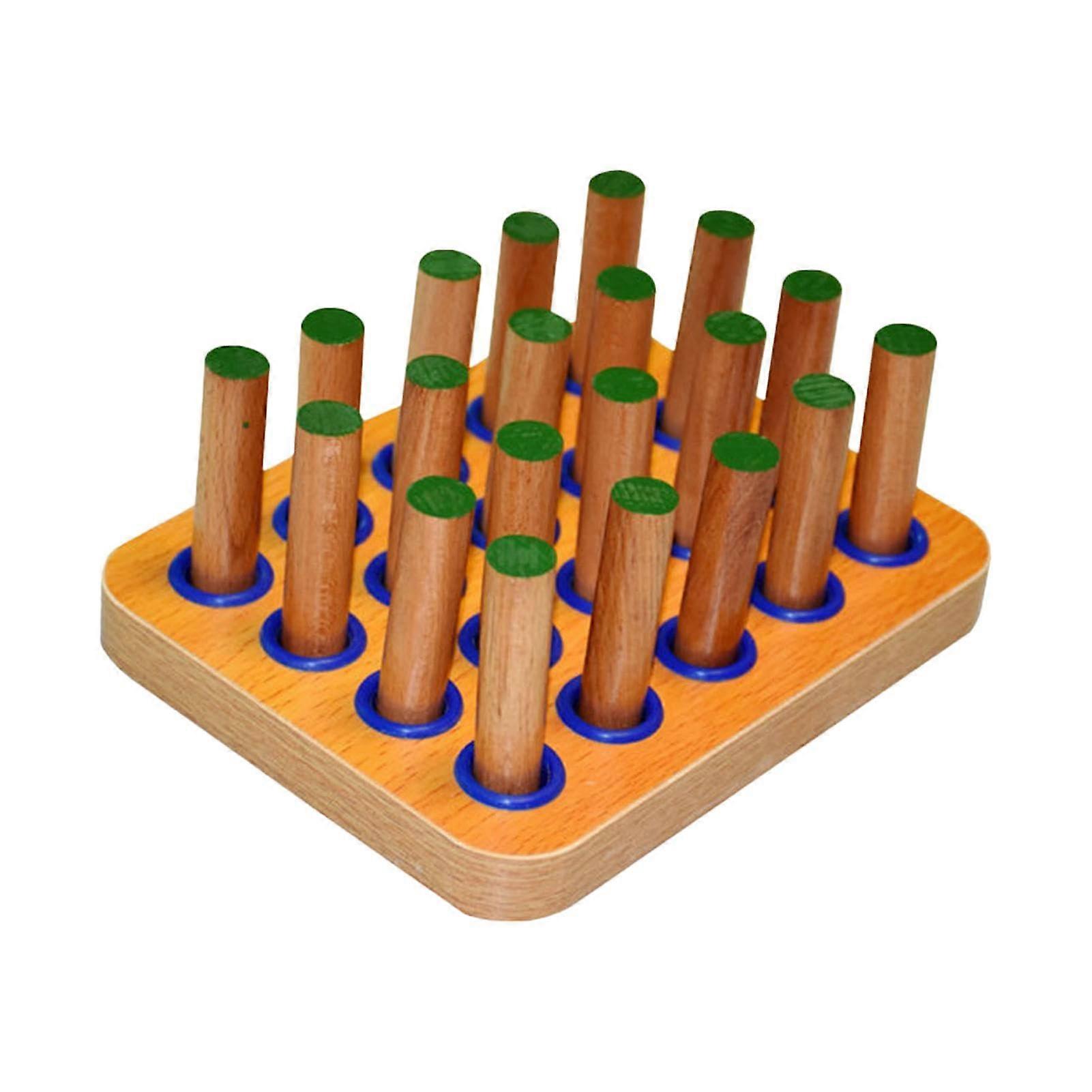 Pegboard for Dexterity - Wooden Hand Exercise Board for Hand-Eye Coordination, Motor Skills Training for Kids and Adults