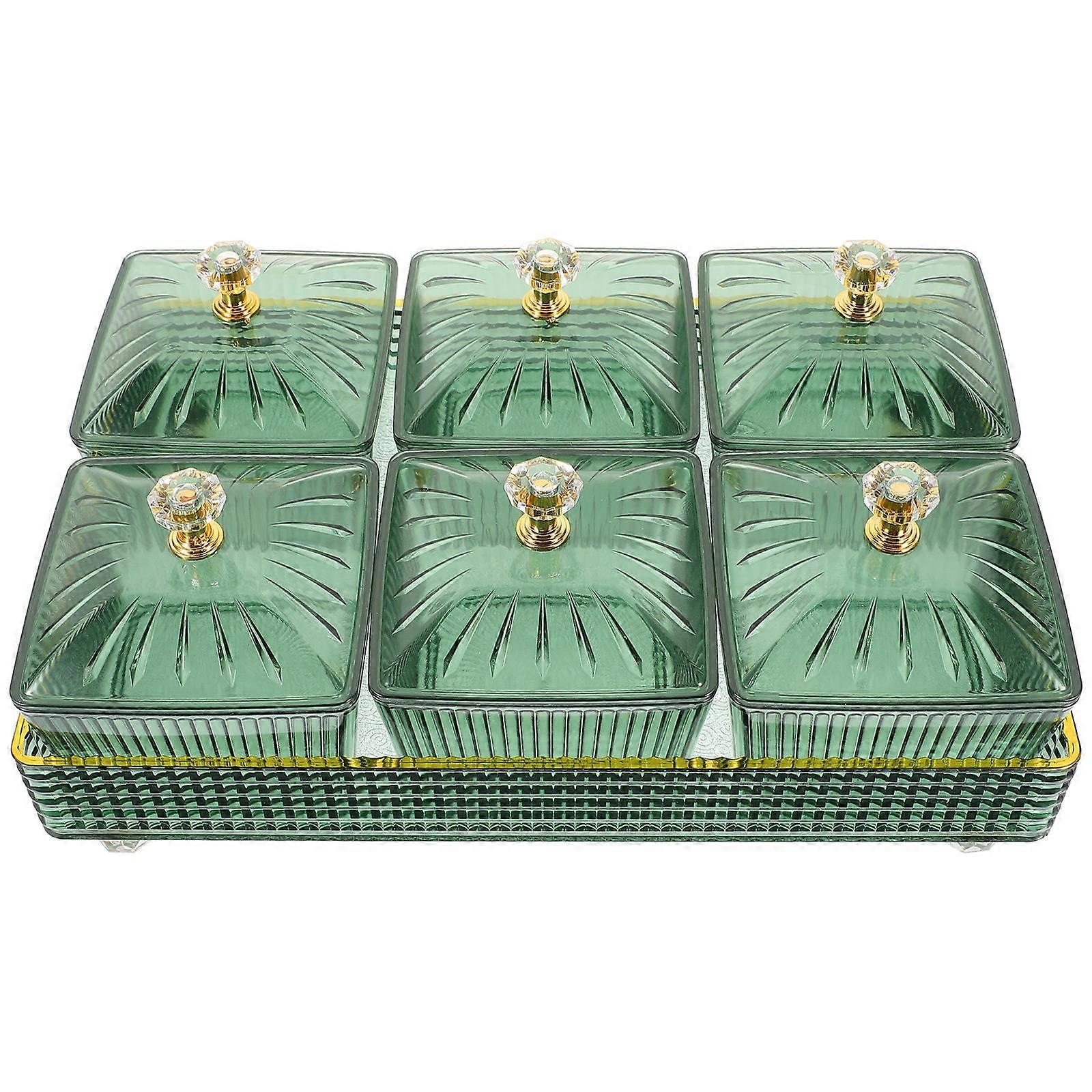 Snack Holder Tray with Lid, Offers Easy Separation as a Dip Bowl, Ample Space for Guests