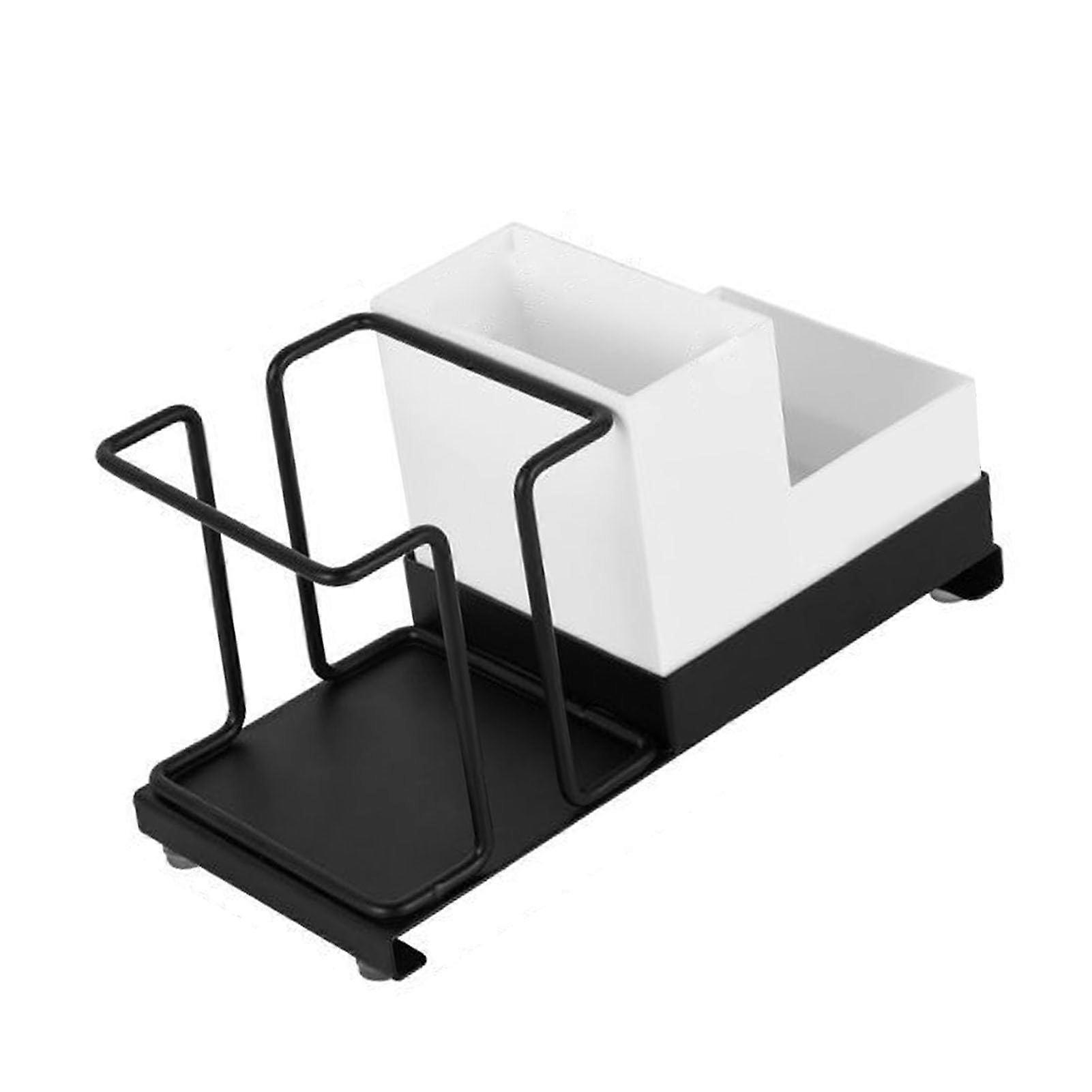 Universal disposable coffee cup holder – nonslip drink coaster with tea bag box for home, bar counter – black portable Nizer