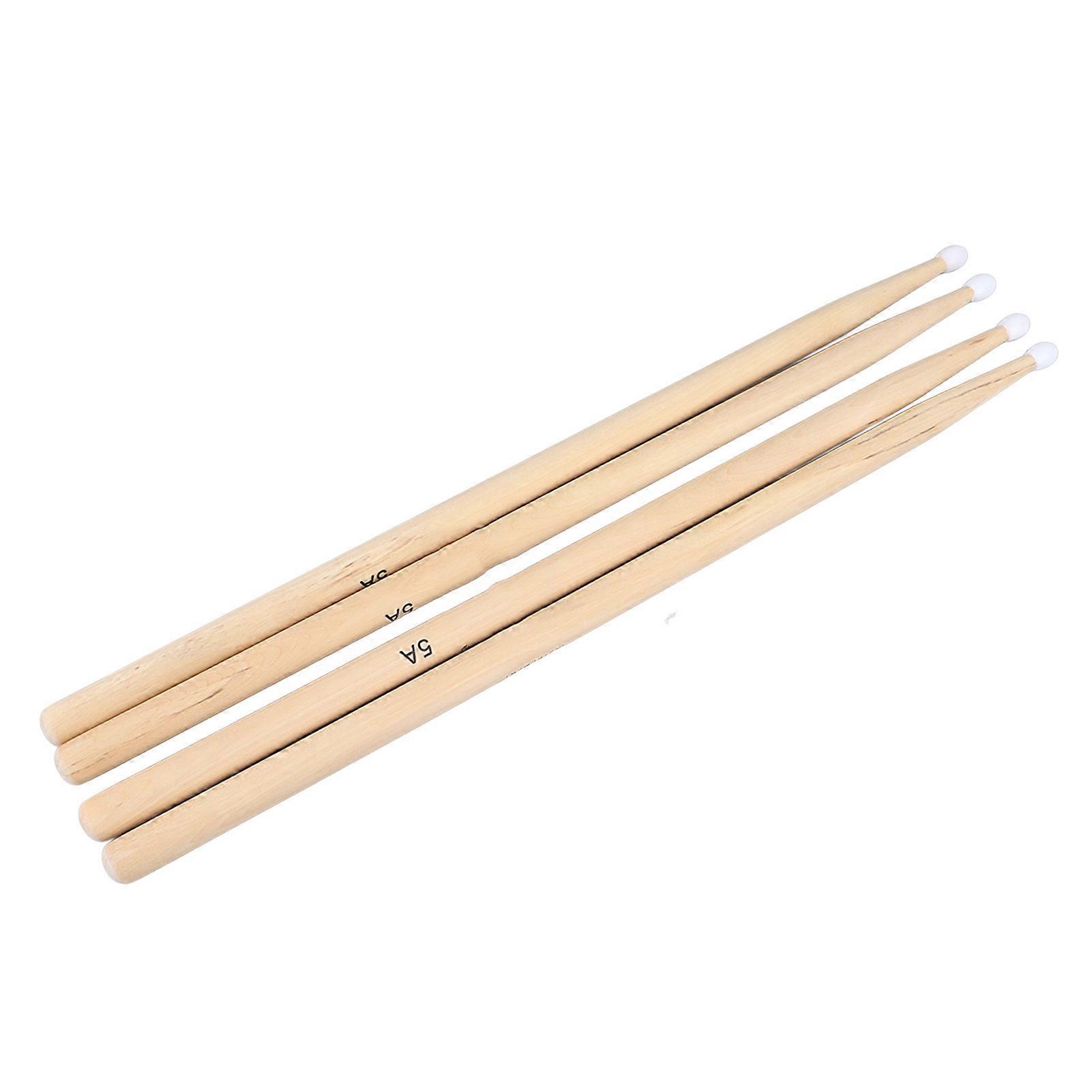 2 Pair Drum Sticks Maple Wood Multifunctional 5A Drumsticks for Exercise Performance Beginners Professionals 
