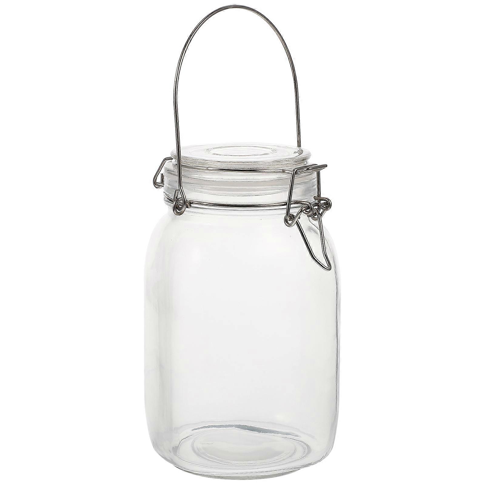 Glass Jar With Lids Home Appliance Grain Storage Canister For Pickling 15L Simple Design 1Pcs
