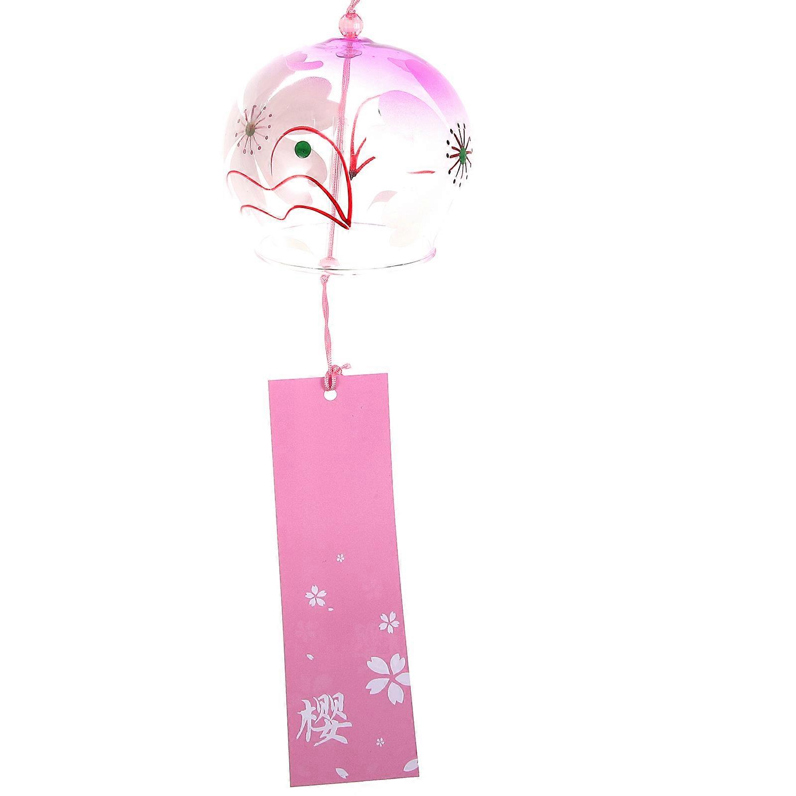 Festival Wind Chime Glass Craft Ornament Home Decoration Elegant Sound 8x8cm 1Set