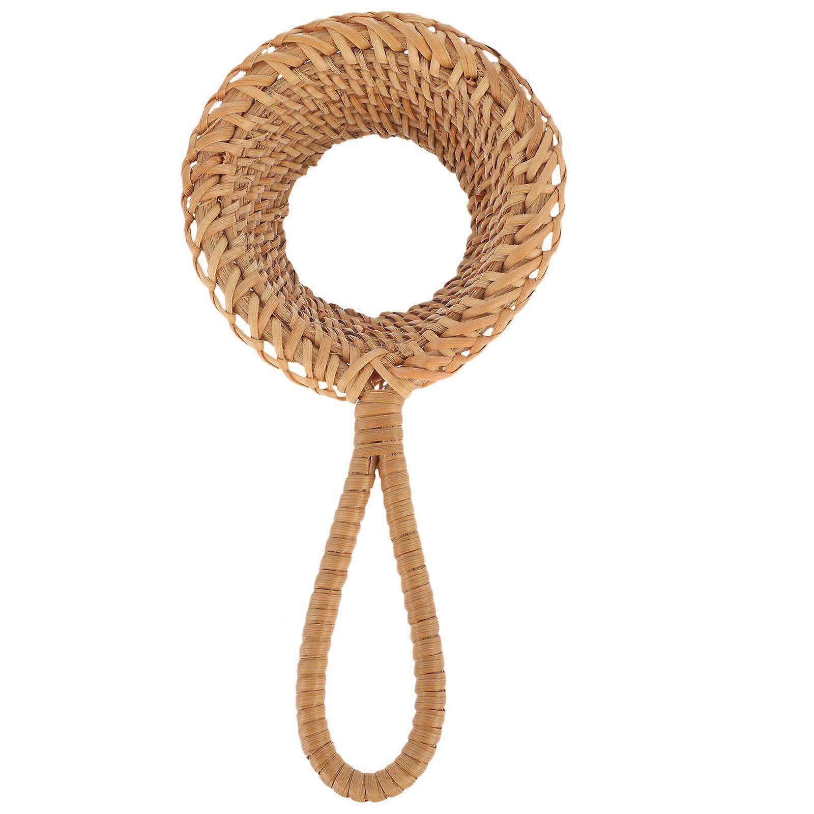 Hand-Woven Tea Strainer Made of Synthetic Material for Home Use Brown Easy to Clean 1pc