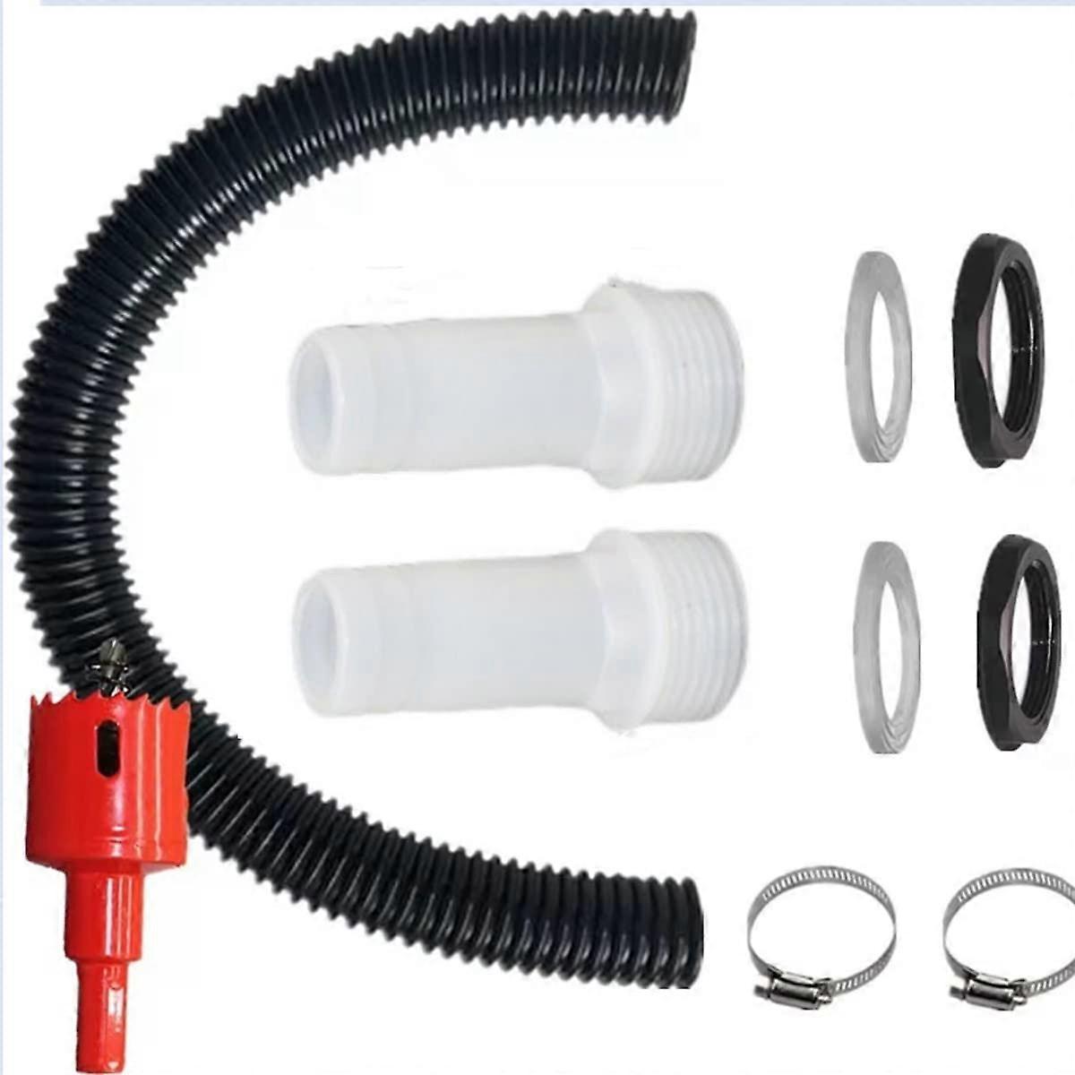 Rain Collector for Downpipes Water Butt Connection Set 32mm with 100cm Hose for Rainwater Harvesting System
