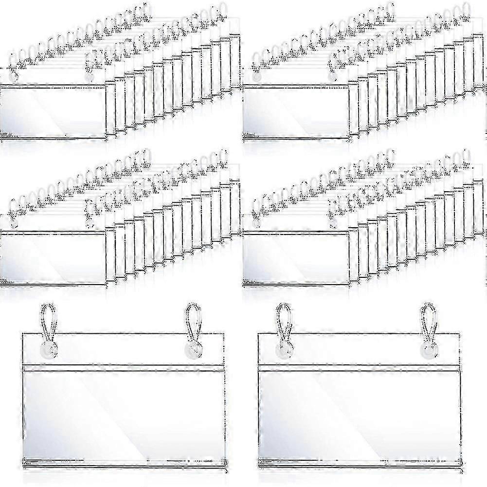 50pcs Plastic Label Holders Price Tag Ticket Hanger Clips