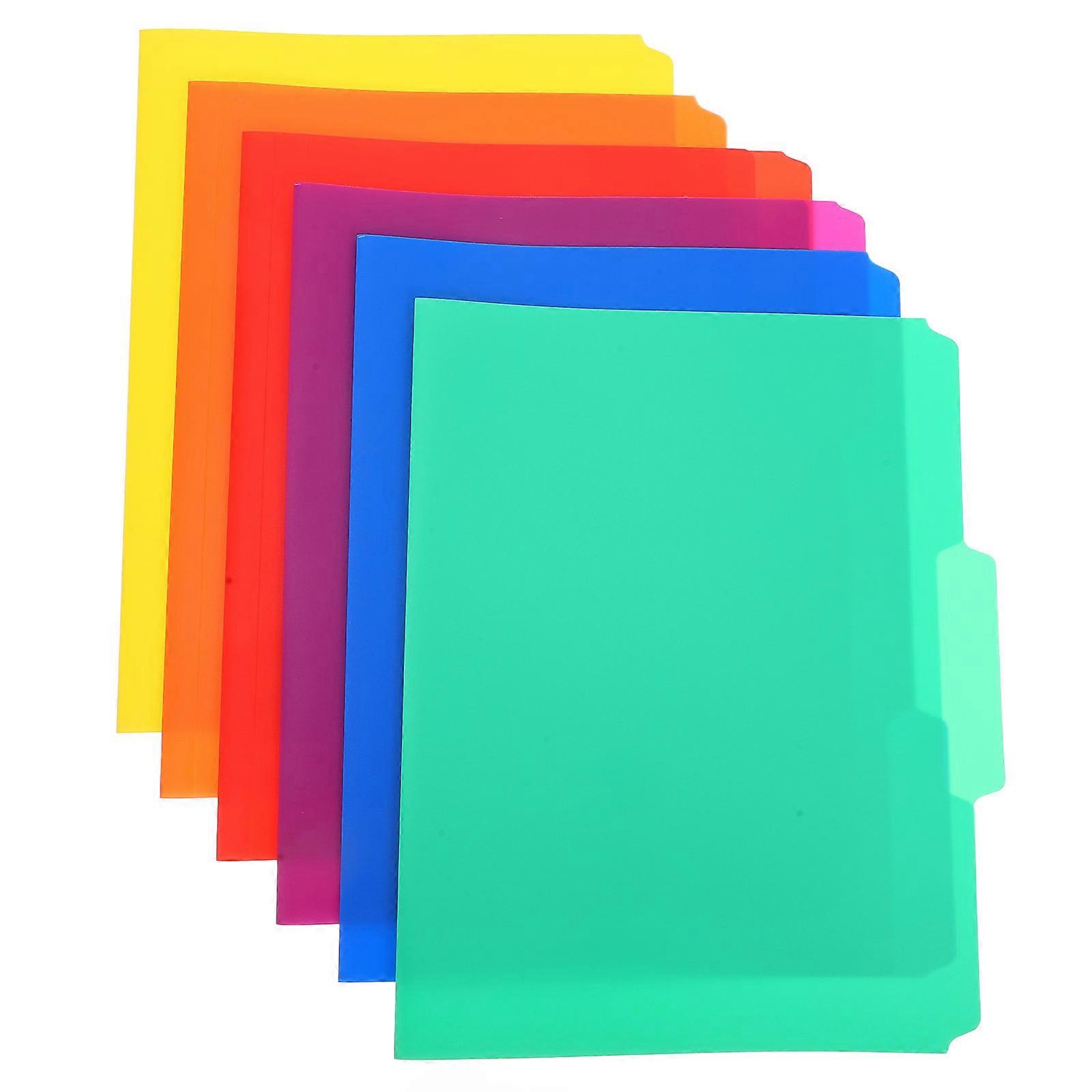 6pcs Plastic File Folders for Home, School, Office – Document Organizers to Categorize and Protect Important Papers
