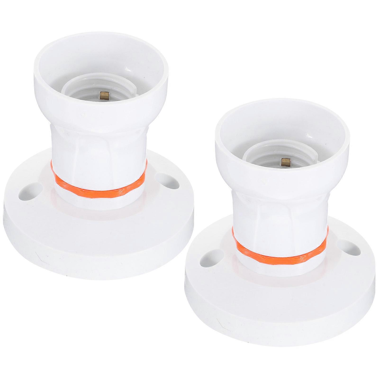 Replacement Lamp Socket Adapter Plastic Abs Material Utility Rooms 2Set
