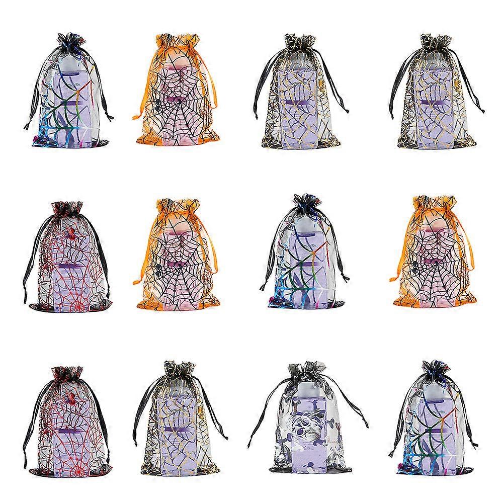 Halloween Candy Organza Bags for Storage 100Pcs Small Drawstring Gift Pouch