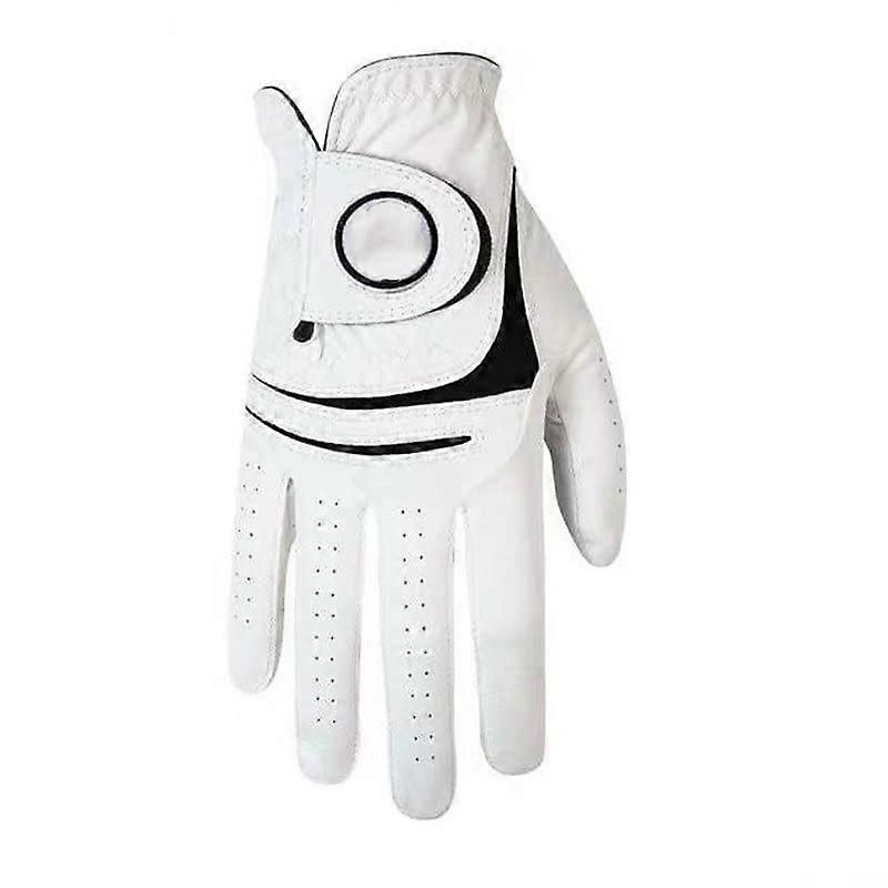 Golf Gloves Men Left Right Hand Rain Grip Wear Resistant Comfortable (WhiteRight Hand, Size 23)