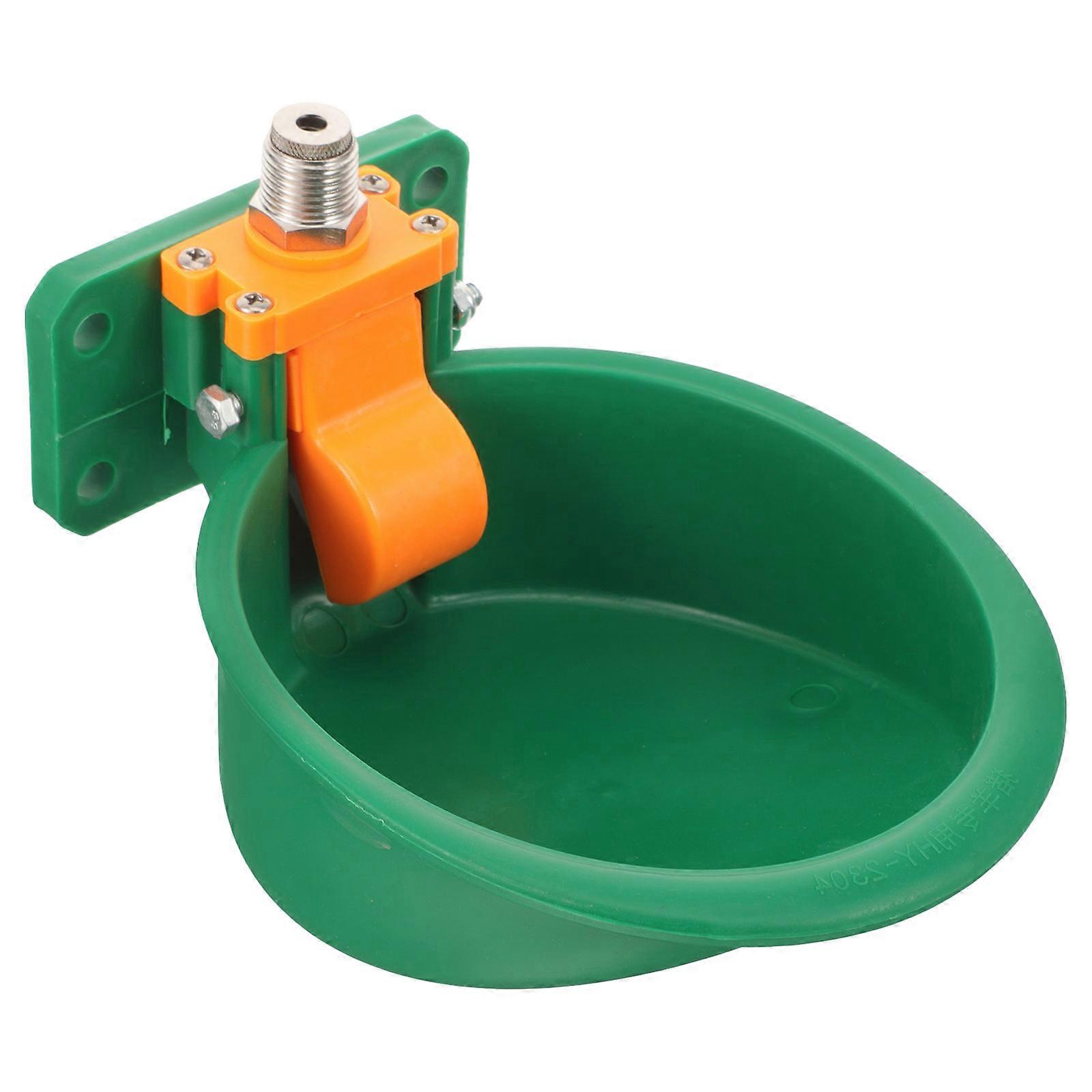 Plastic Waterer Livestock Water Dispenser And Cattle 22x16cm Green Drinking Water 1Pcs