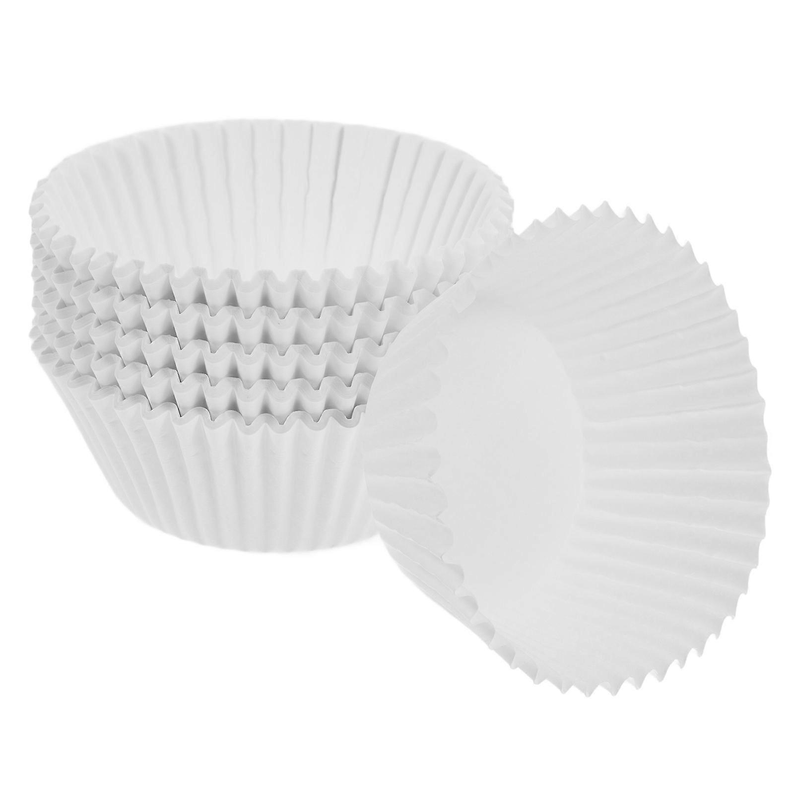 100pcs Mini White Greaseproof Paper Cupcake Wrappers for Baking, Muffin Cups, Non Stick Liners for Home, Party, Wedding, Birthday