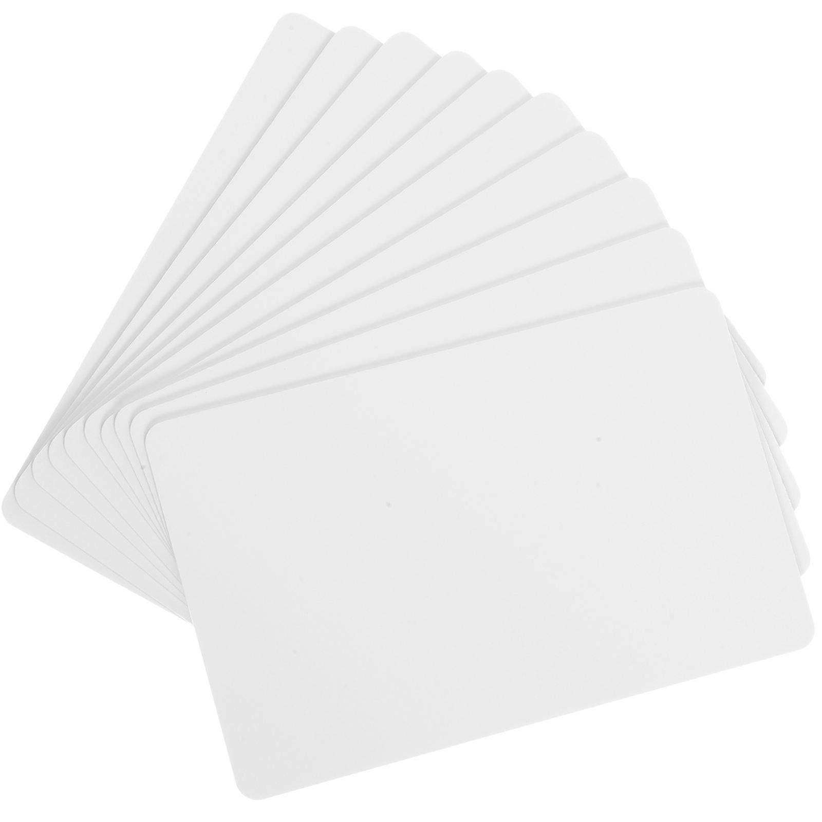 Unfinished Blank Tag Diy Plastic Membership Card For Craft Enthusiasts Coating 3.38X2.12X0.03IN 10Pcs