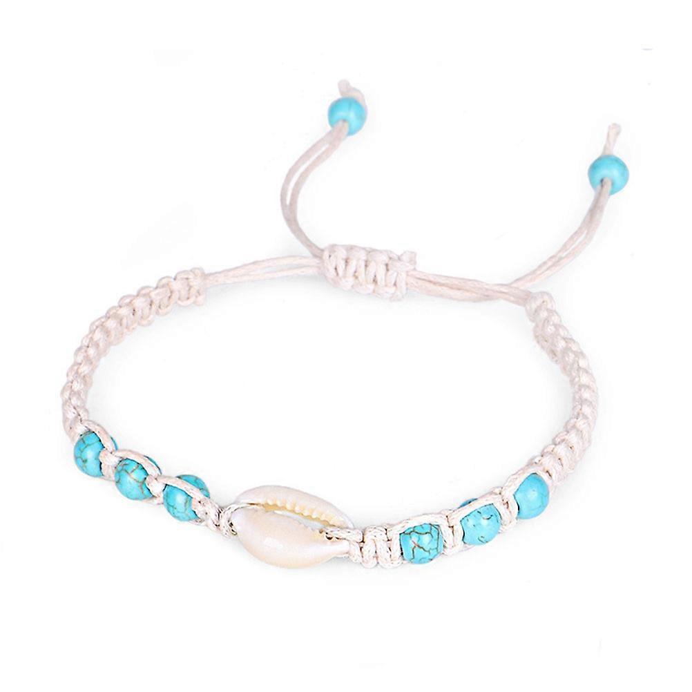 Here's a refined and appealing product description based on the title you provided:
 
**2pcs Woven Shell Bracelet – Elegant Handmade Jewelry for