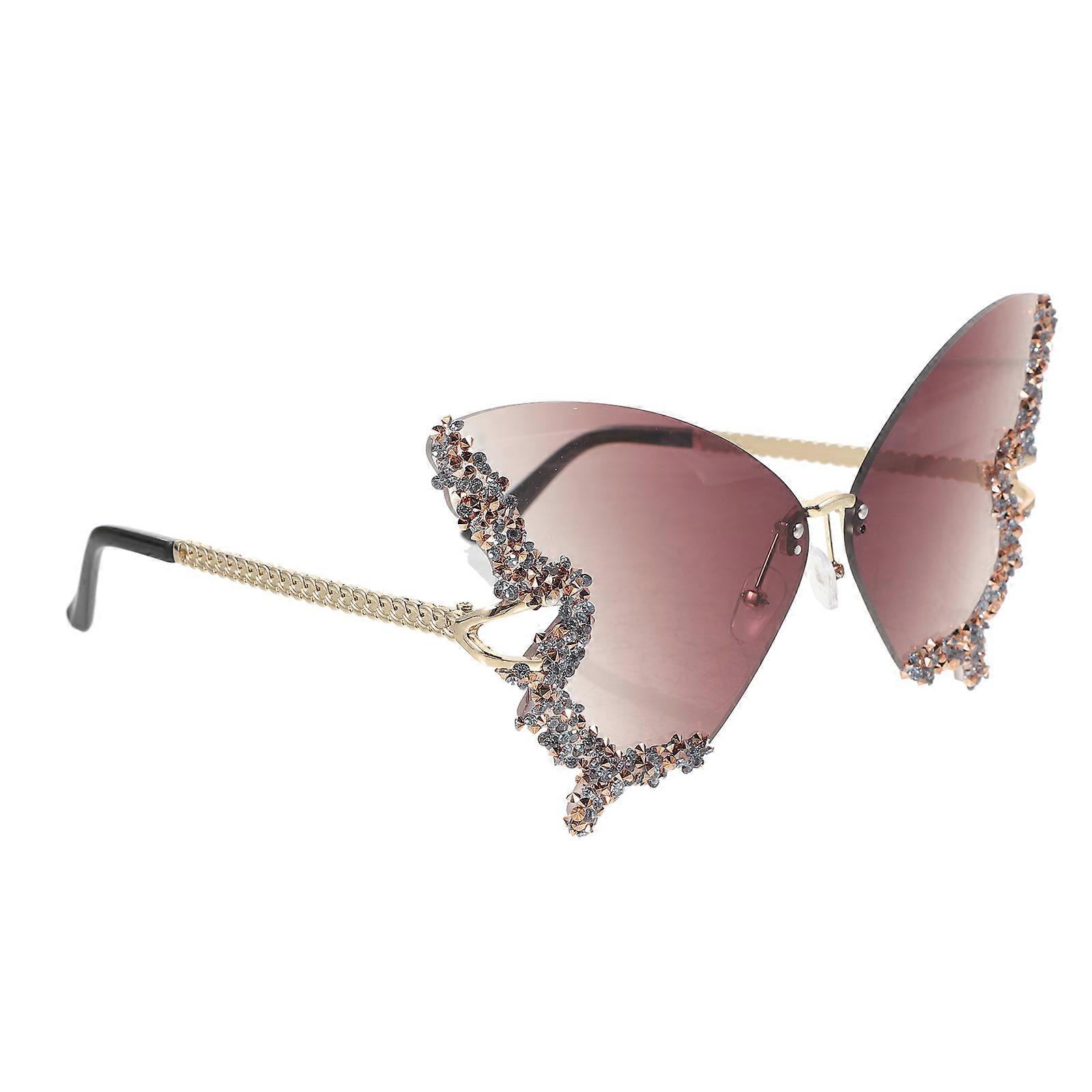 Here's a refined and engaging product description for your **Rimless Butterfly Sunglasses**:
### π **Pair of Rimless Butterfly Sunglasses for