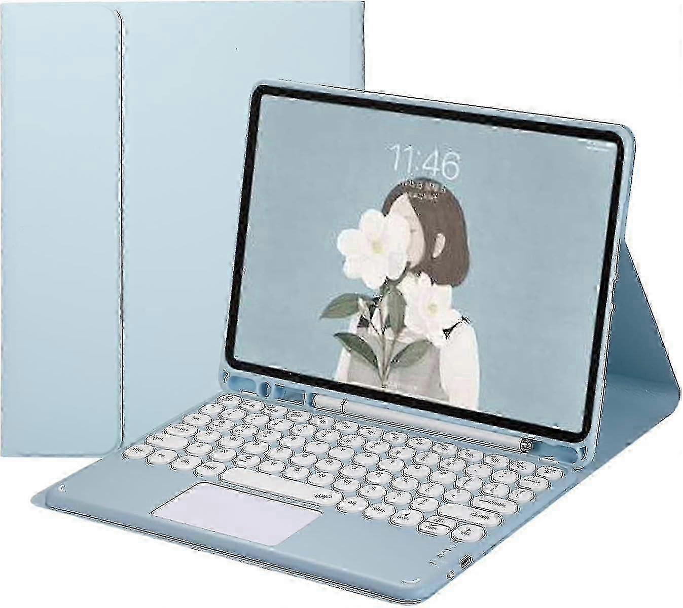 Bluetooth keyboard with round keys for Galaxy Tab S9 Plus X816B