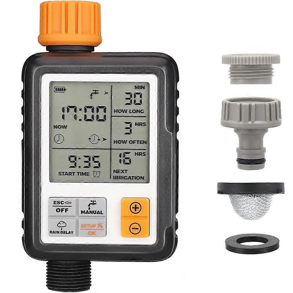 Automatic Watering Timer, Drip Irrigation Timer, Multiple Modes, 3" LCD Screen
