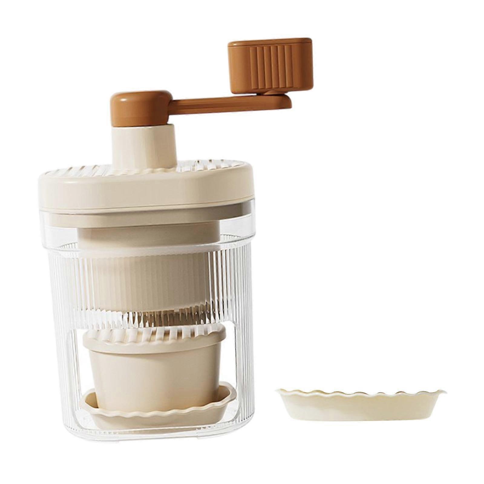 Mini Handcrank Ice Shaver with Ice Cube Tray for Camping and Outdoor Use, Compact Portable Snow Cone Maker