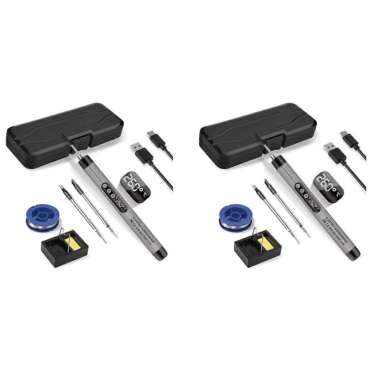 Mini Cordless Soldering Iron Kit USB Portable Soldering Iron Gray