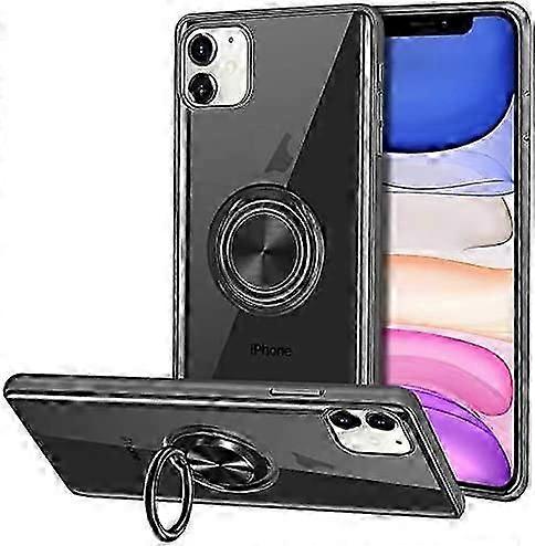 Phone Case Silicone Slim Case with Ring Finger Stand for iPhone Series