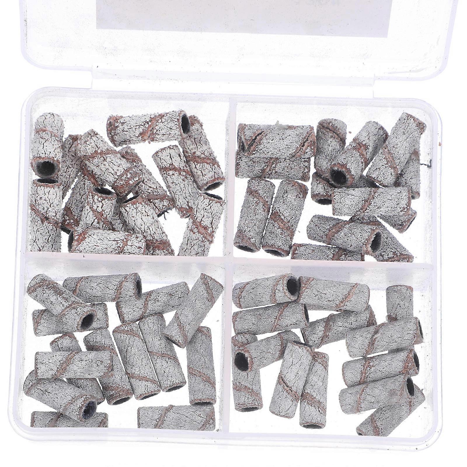 Sanding Bands for Nail Drill Manicure Supplies Assorted Color 1.2x0.5x0.5cm Remove Nail Polish 60Pcs