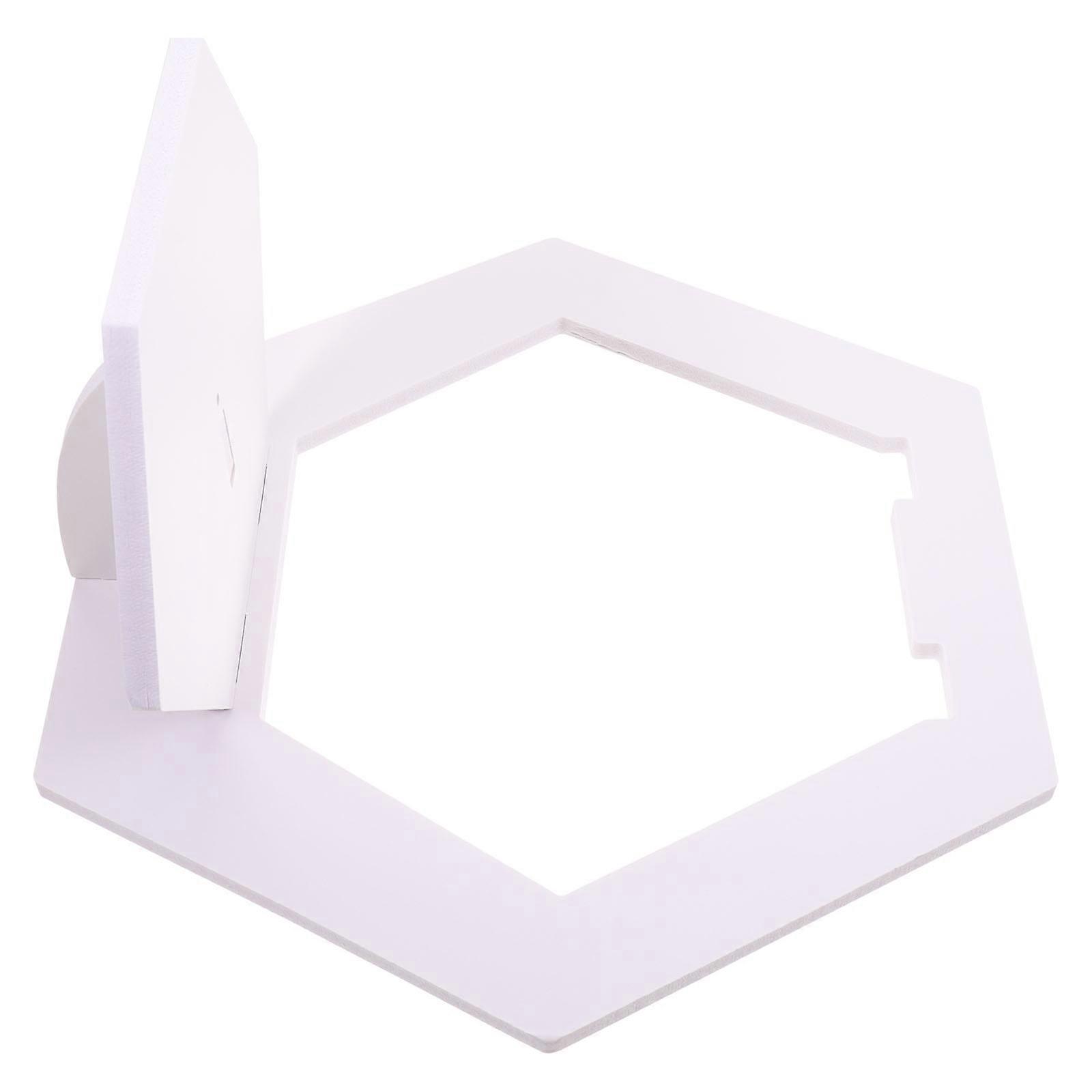 Multifunctional Storage Rack Floating Shelf For Cafes White 29X27X15CM Wall Space Utilization 1Pack