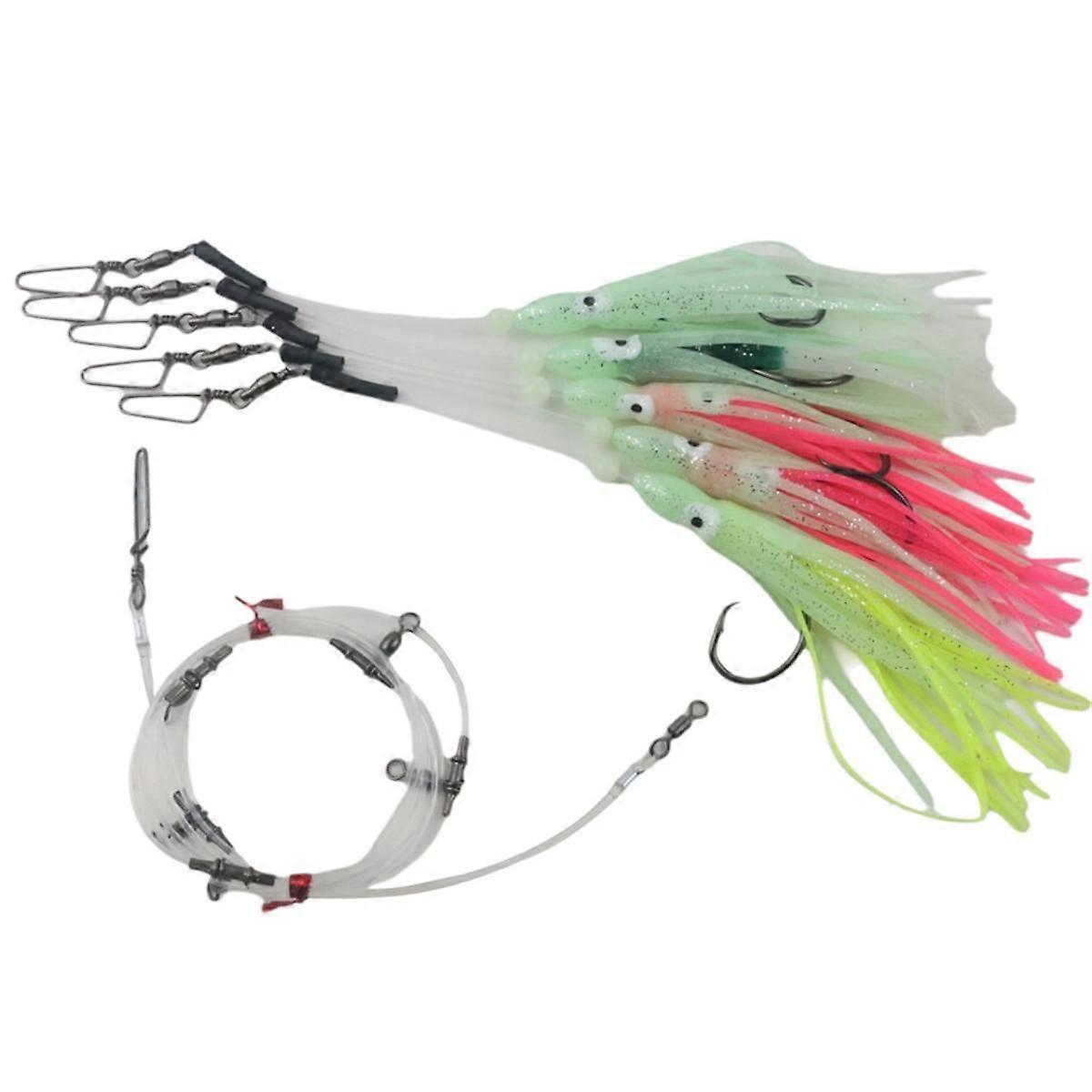 Glow Squid Deep Drop Tilefish Rig, Excellent for Deep Drop Fishing for Tilefish, Grouper , Bottom Fishing Rig 8/0