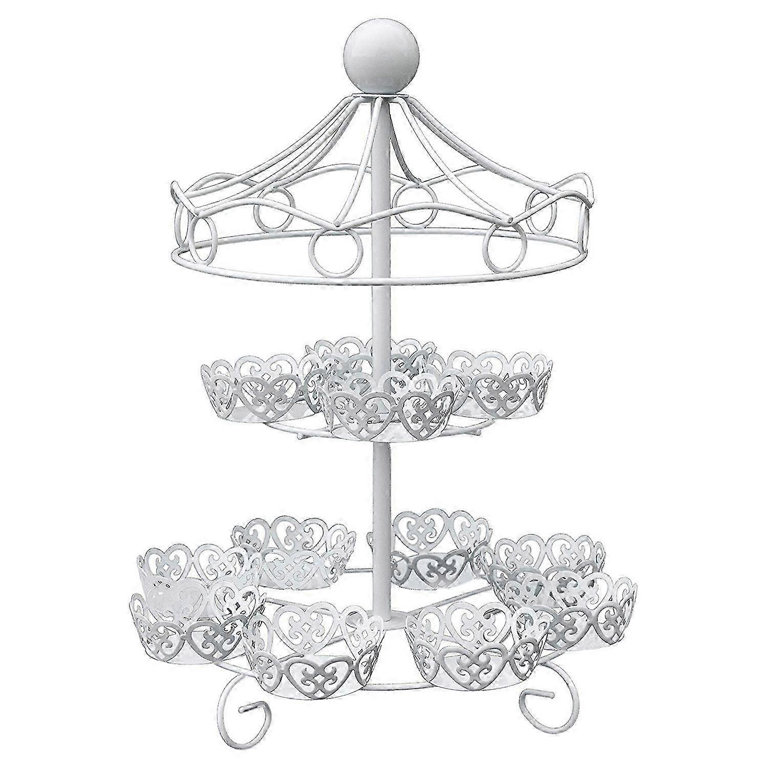 2 Layer-12 Count Carousel Cupcake Stand Stand Display Stand Wedding Cake Cup Display Stand