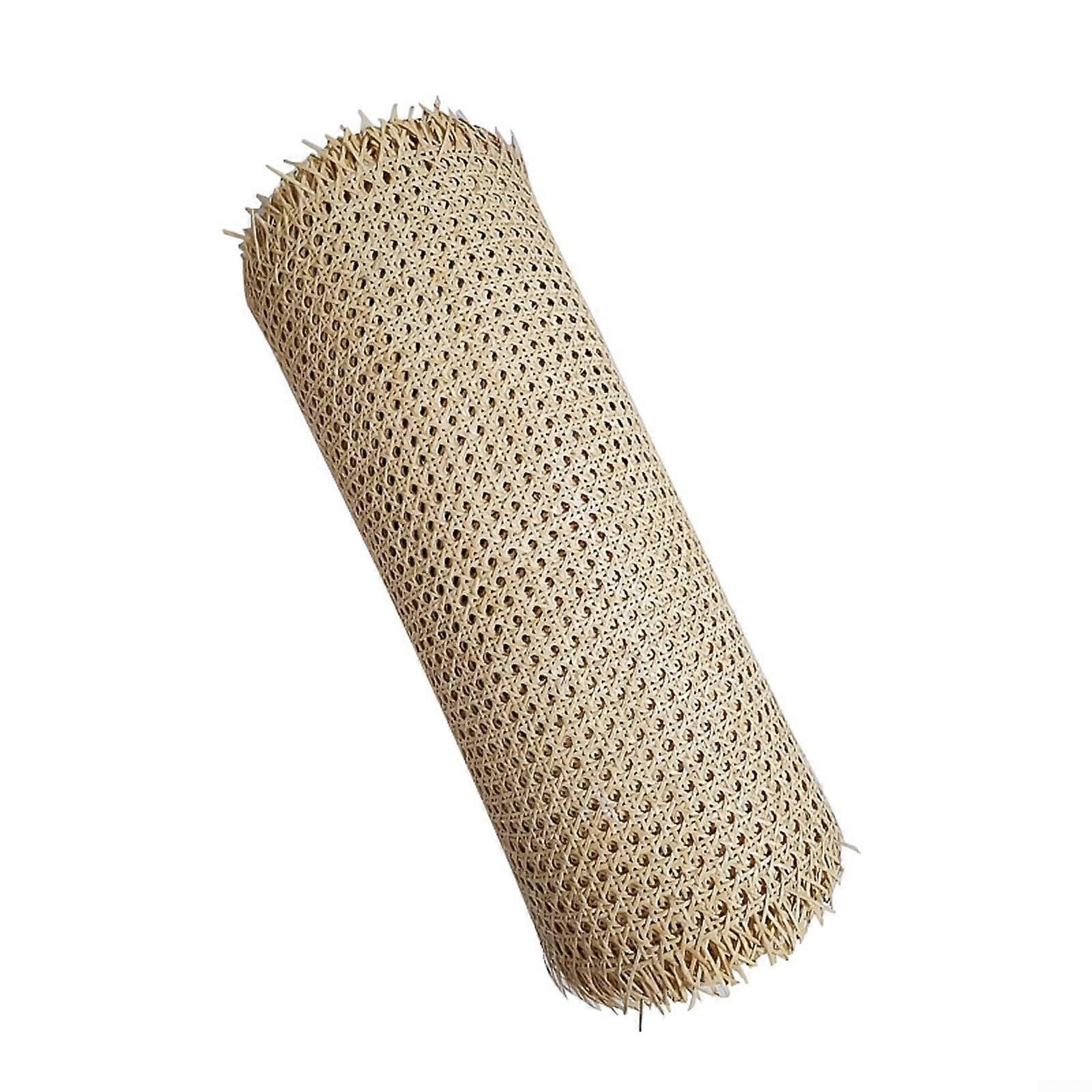 Caning Material Natural Rattan Pipe Webbing for Caning Projects, Mesh Rattan Fabric for Furniture, Chair, Cabinet, Ceiling Panel