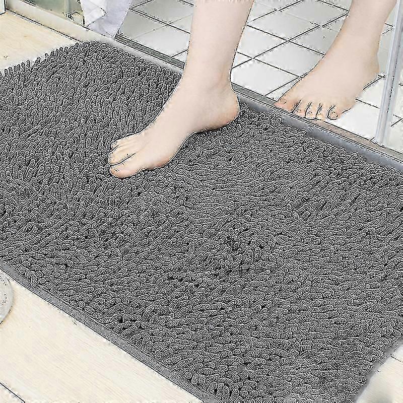 Chenille Bath Mat Soft Shaggy And Comfortable Super Absorbent And Thick Non-slip