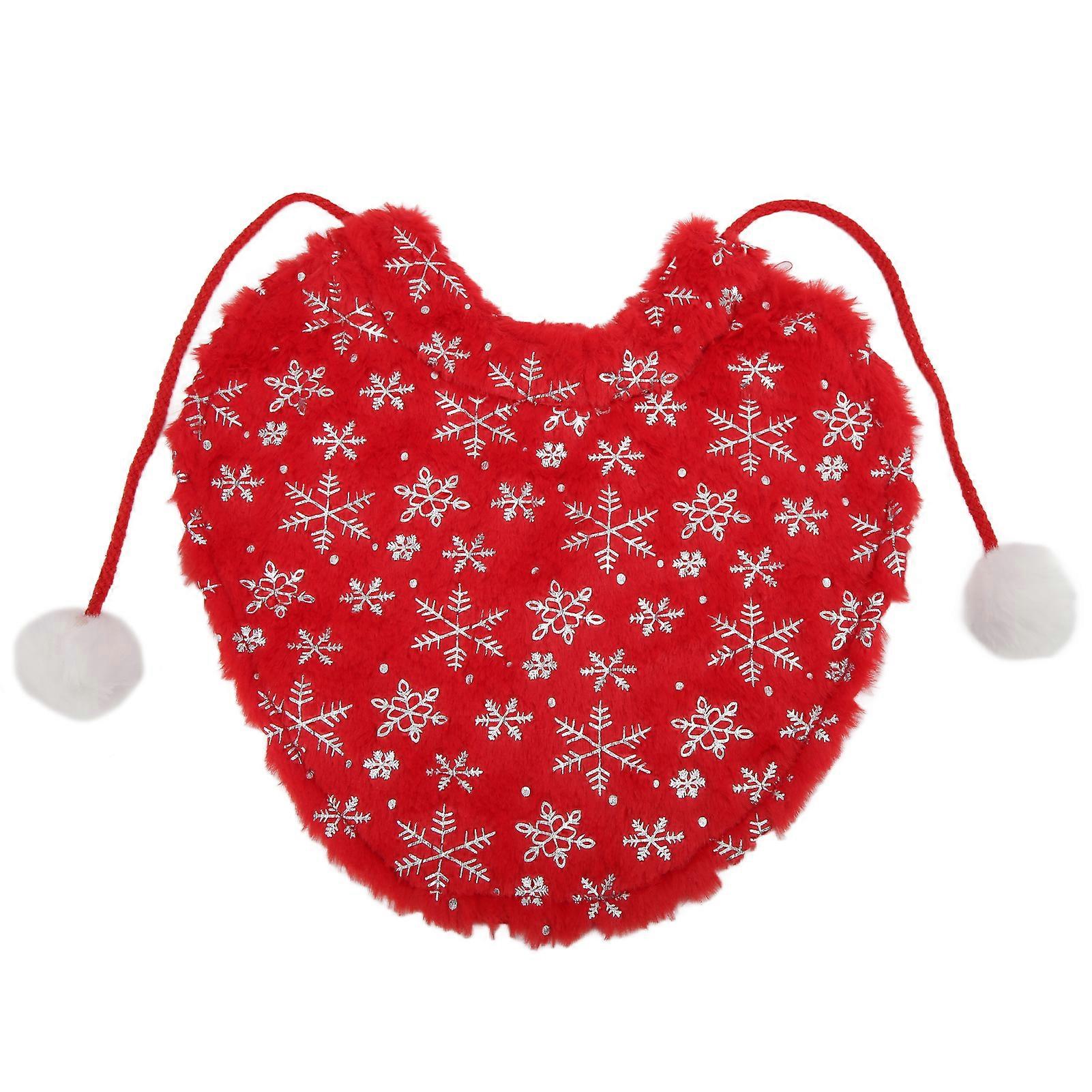 Pet Cloak Clothing Soft Comfortable Pet Cats Dogs Christmas Snowflake Cloak Photo PropsXL