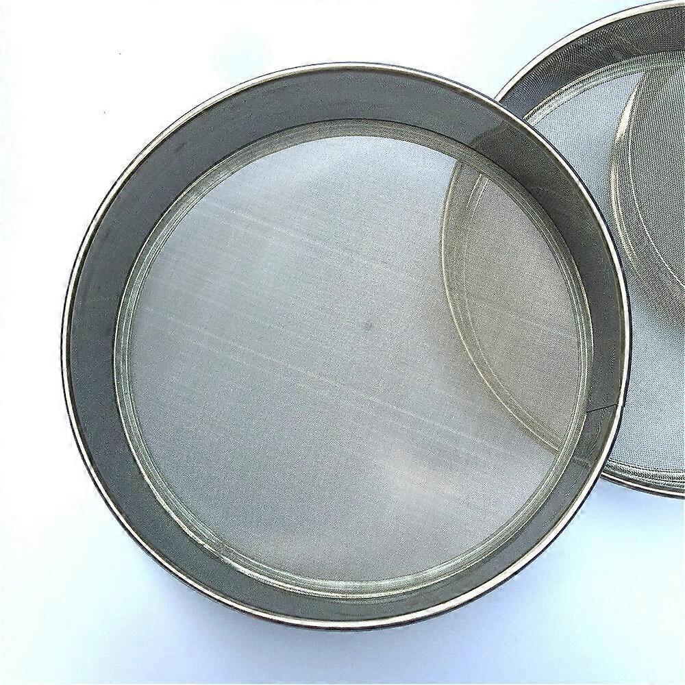 Mesh Laboratory Sieve - 20cm Stainless Steel Filter Strainer for Soy, Rice, Cereal, Sesame, Flour, 12 to 200 Mesh Sizes
