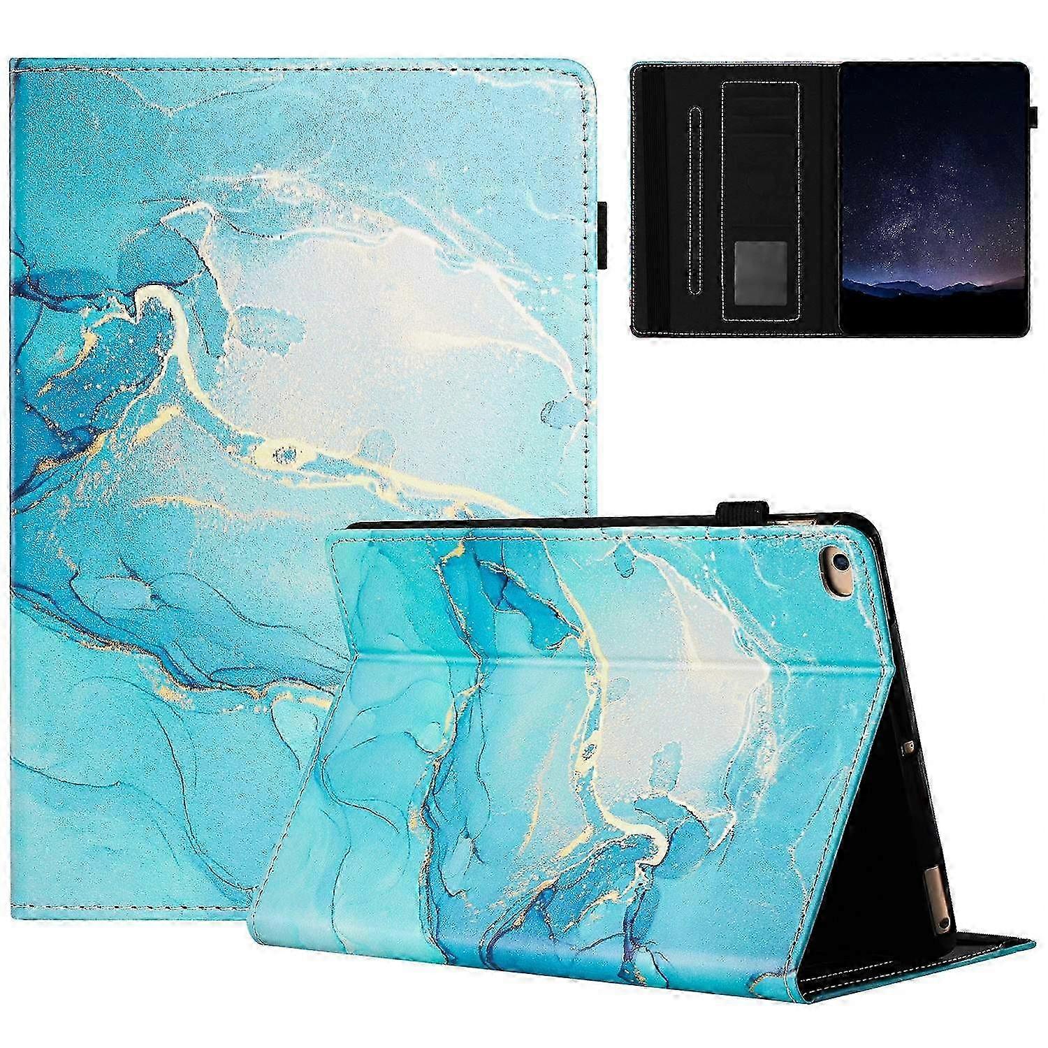 Case Folio Stand Marble Pattern Leather Smart Cover for 9.7-inch Tablet (2018)/(2017)