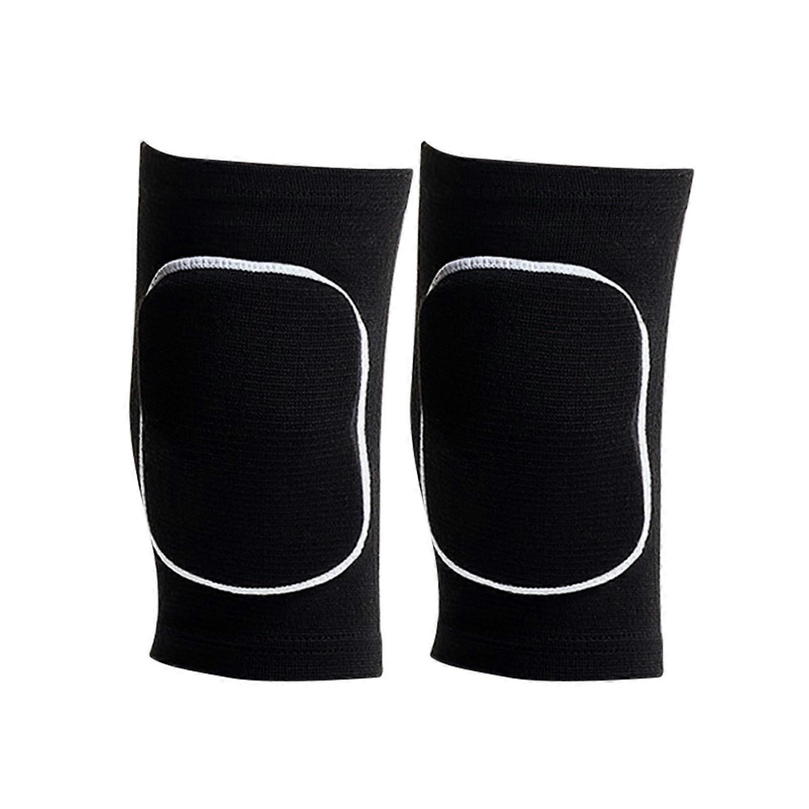 Winter Warme Kniewärmer Sports Knee Pads for Volleyball and Yoga, Black White, Size S, Comfortable Leg Warmers for Training