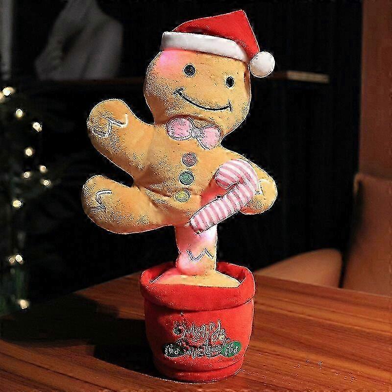 Electronic Dancing Christmas Tree Plush Toy with Songs for Succulent Lovers and Language Learning