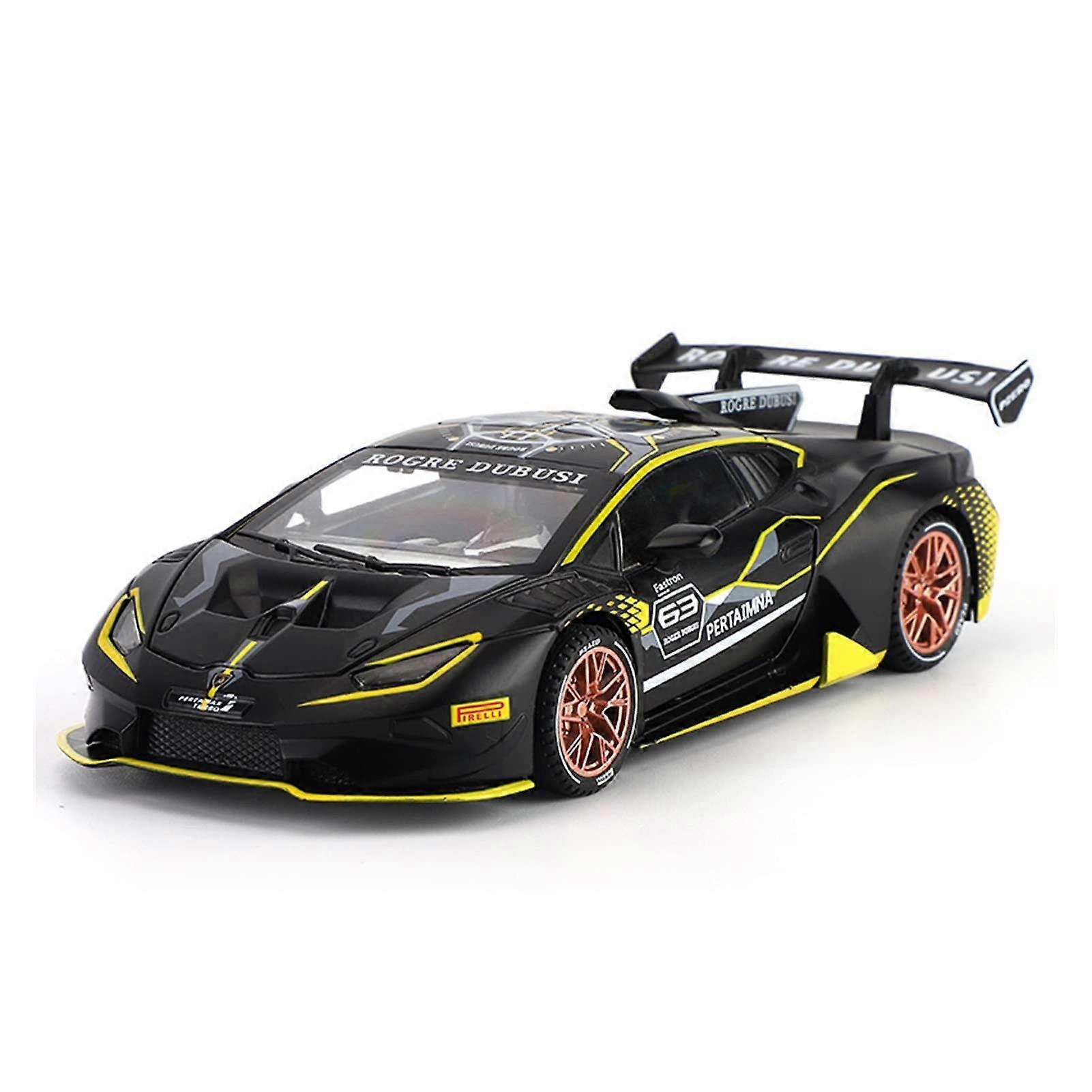 Die-Cast Pull-Back Toy Car 1:32 Scale Alloy Model with Light and Sound Features for Kids