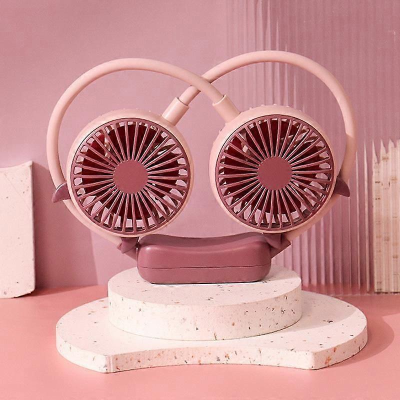 Portable Folding Mini Neck Fan Devil Pink Purple
