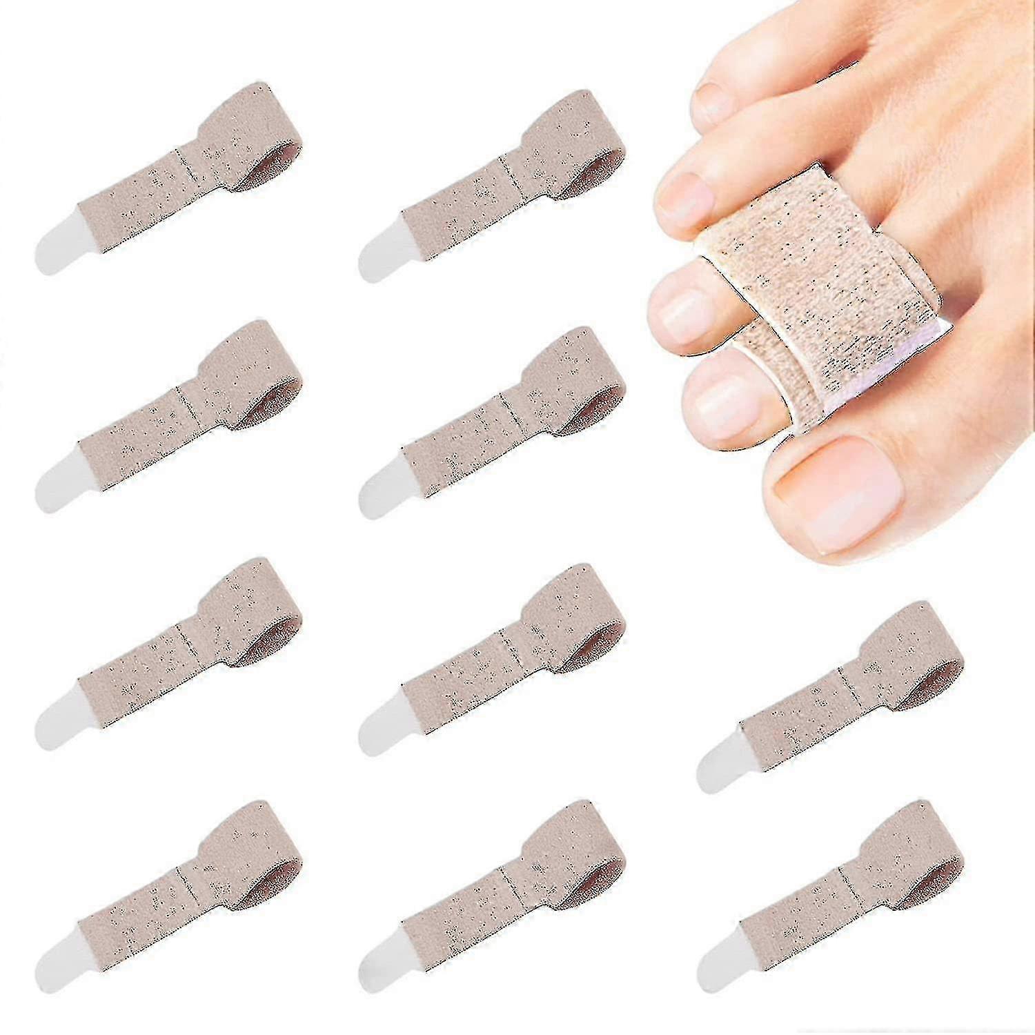 Pack of 10 Hammer Toe Wraps, Toe Correctors and Separators Suitable for Various Footwear Types