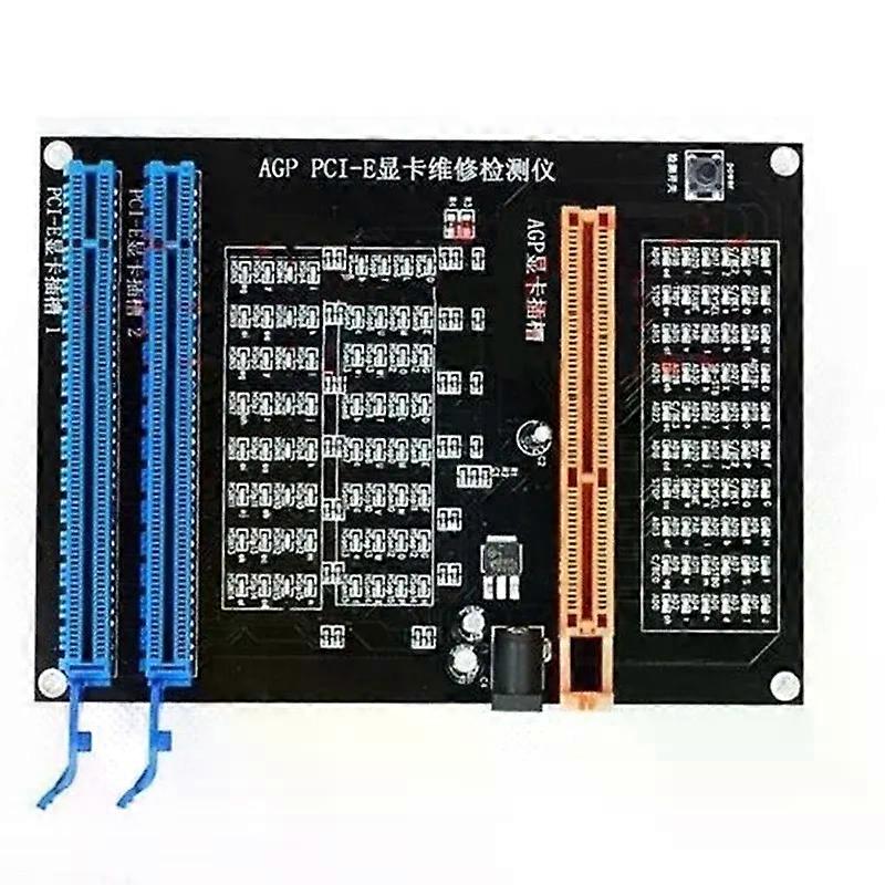 AGP PCI-E X16 Dual-Purpose Socket Tester Display Image Video Card Checker Tester Grafikkarten-Diagnosetool