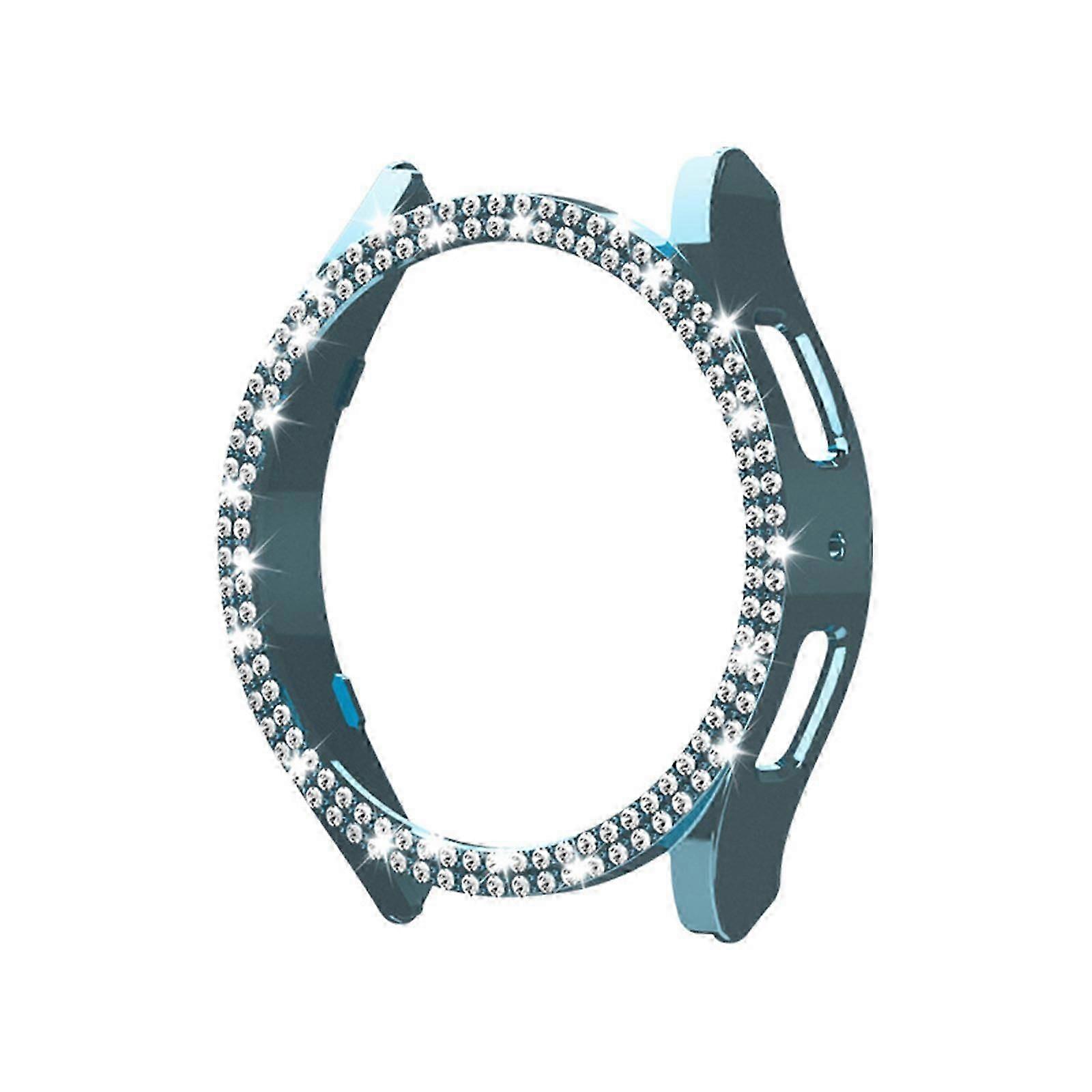 جراب بلينغ لساعة سامسونج جالاكسي 6 40 مم 44 ملم ، غطاء وجه لامع ماسي لملحقات Galaxy Watch 6