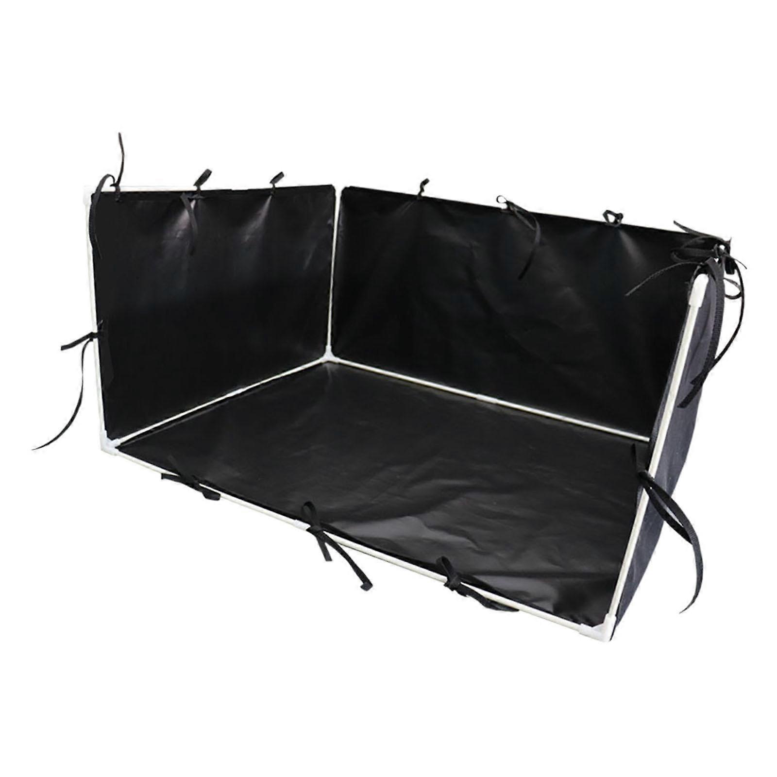 Indoor Dog Potty Training Tray for Puppies - Easy to Assemble Toilet Fence with Pee Pad Holder for Apartment and Patio Use