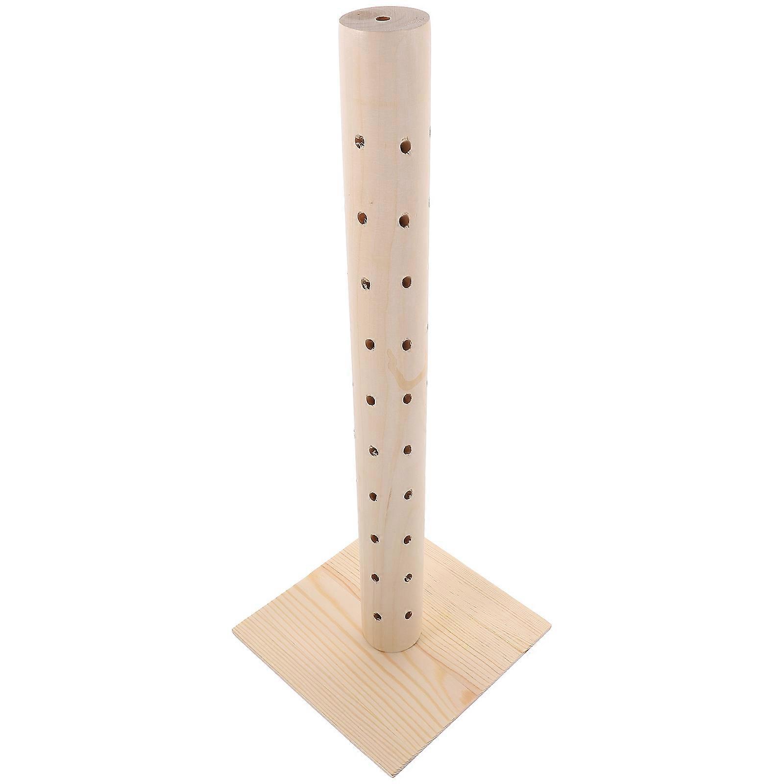 Khaki Rotating Lollipop Holder with Round Holes for Display Portable Synthetic Materials